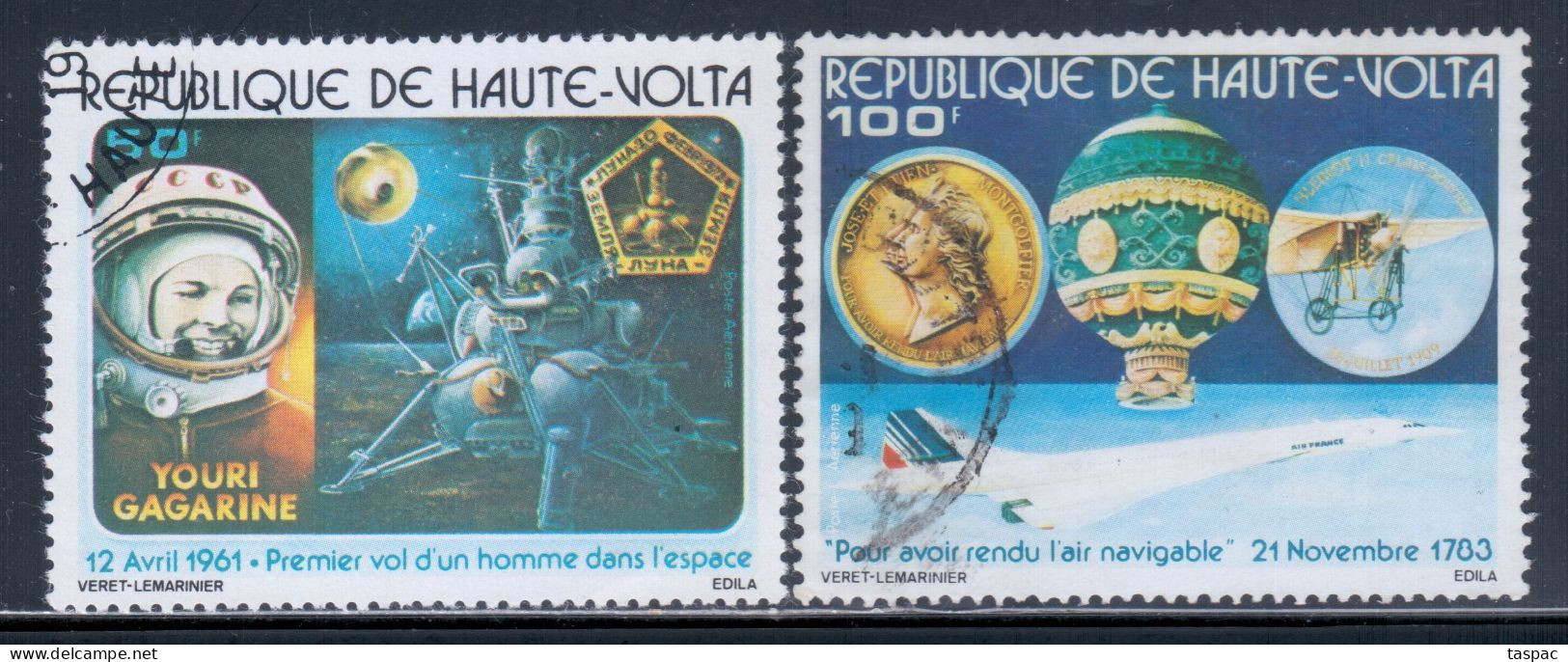 Upper Volta 1978 Mi# 723, 725 Used - Short Set - Space Conquest - Africa