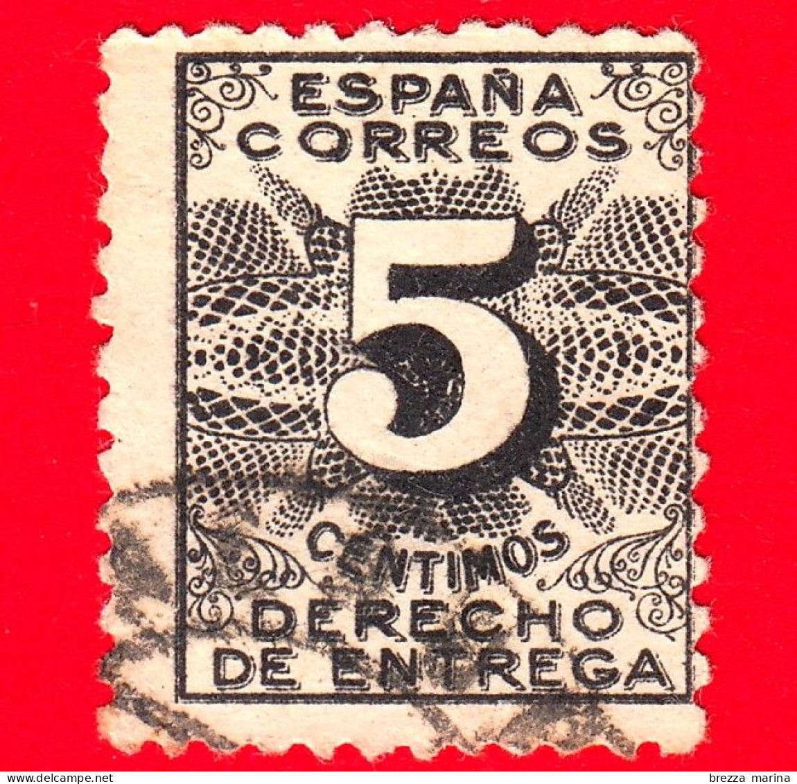 SPAGNA - Usato - 1931 - Numero - Derecho De Entrega - 5 - Fiscaux