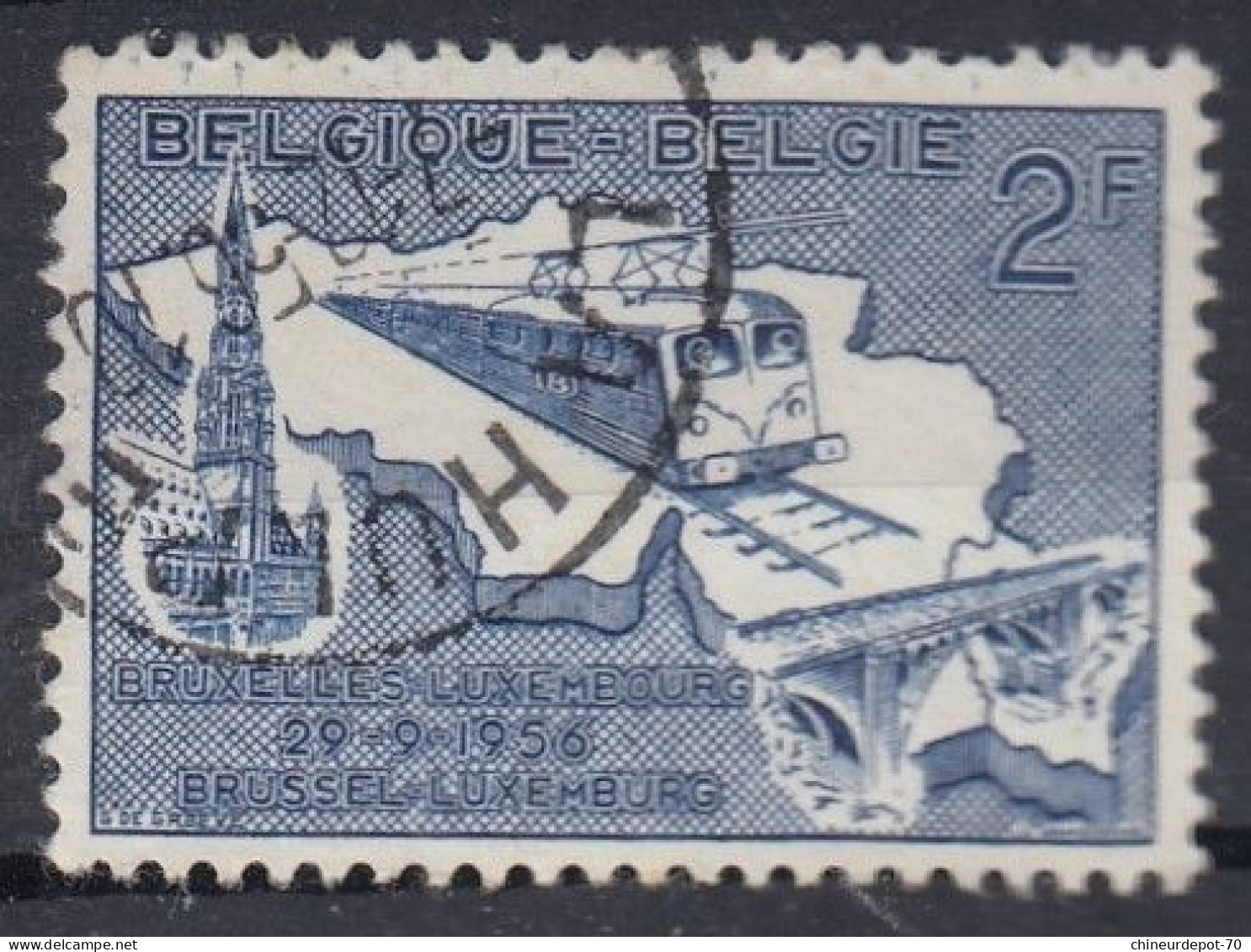 1956 BRUXELLES LUXEMBOURG Cachet La Hulpe - Gebruikt