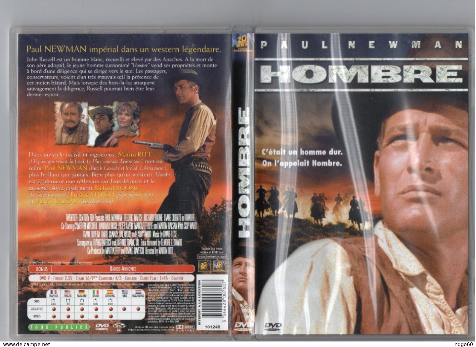 DVD Western - Hombre (1966) Avec Paul Newman - Western / Cowboy