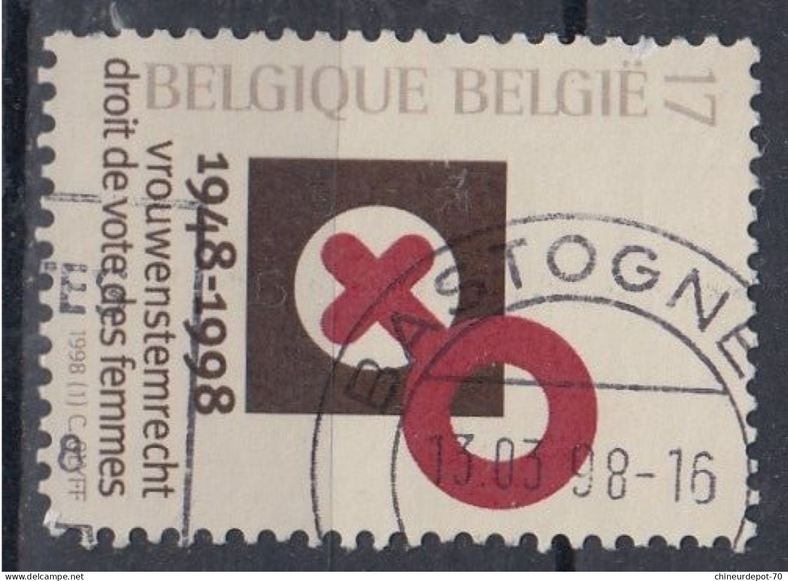 Le Droit De Vote Des Femmes 1998 Cachet Bastogne - Used Stamps