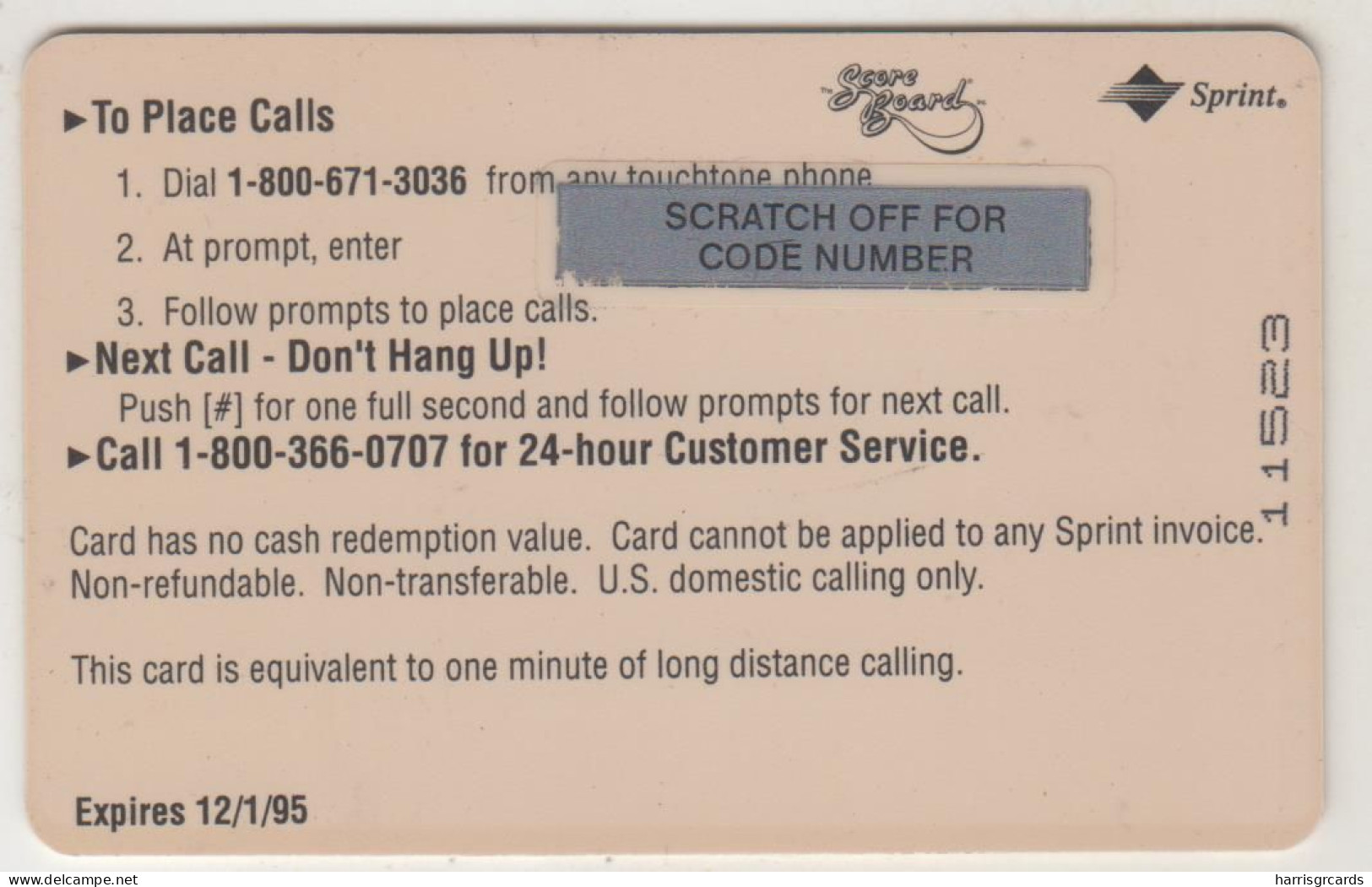 USA - Glenn Robinson ,Sprint Prepaid Card, Tirage 20.605, 12/94, Mint - Sprint