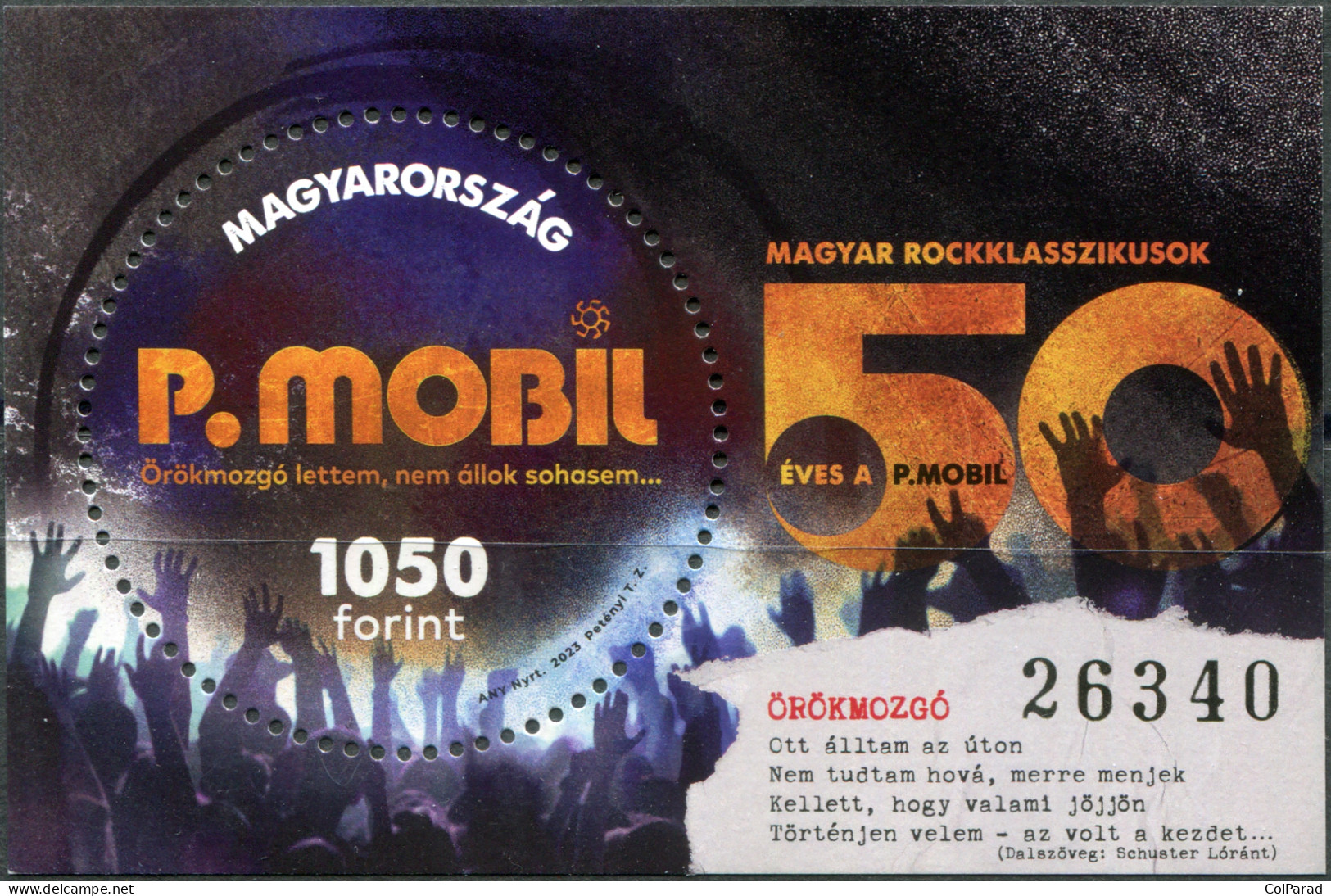 HUNGARY - 2023 - SOUVENIR SHEET MNH ** - Hungarian Rock Music Classics. P.Mobil - Nuovi