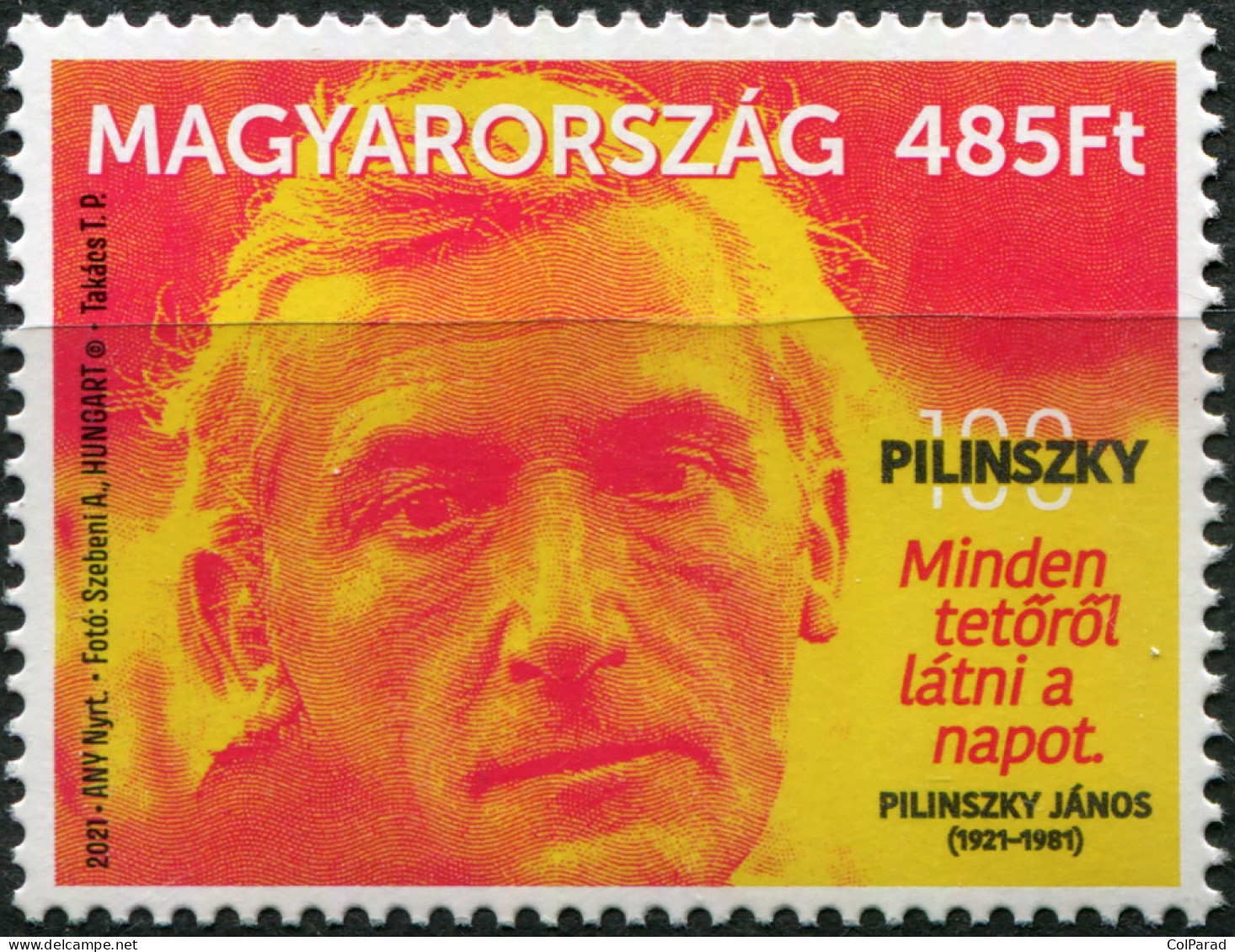 HUNGARY - 2021 - STAMP MNH ** - 100 Years Of The Birth Of Janos Pilinszky, Poet - Nuevos