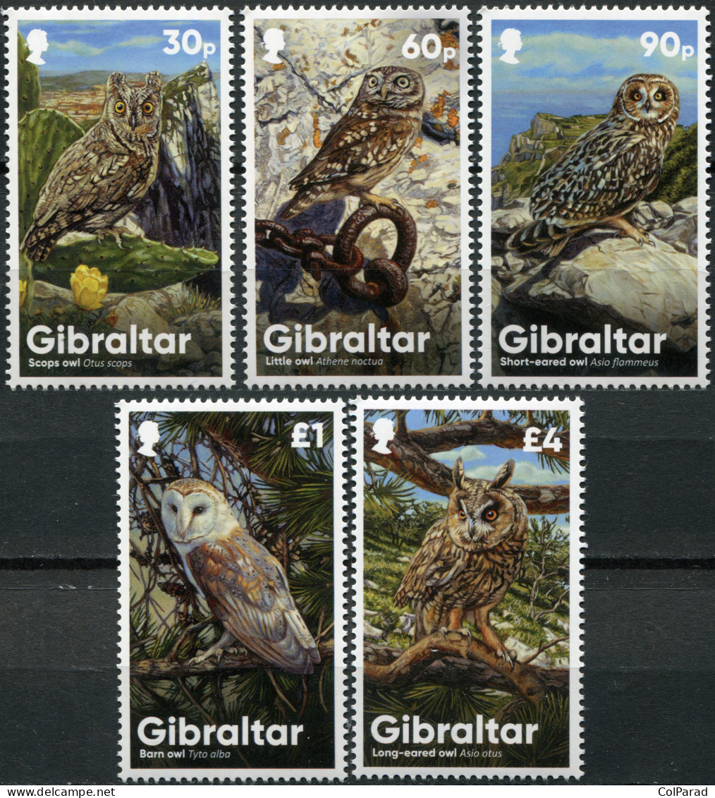 GIBRALTAR - 2020 - SET OF 5 STAMPS MNH ** - Owls - Gibraltar