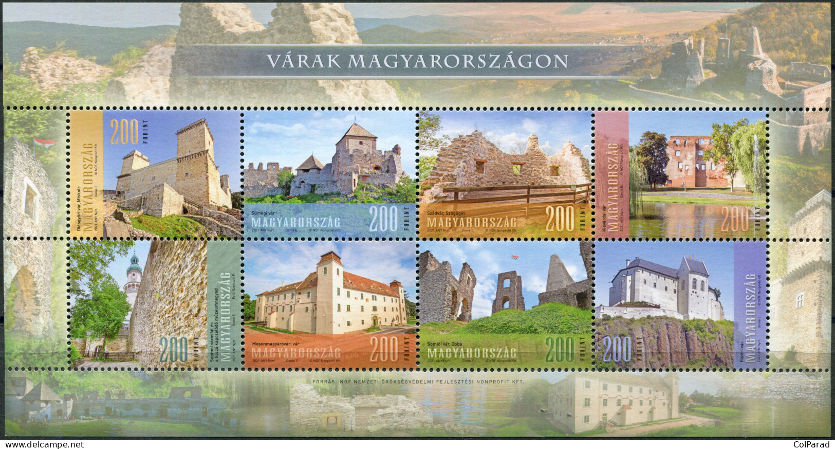 HUNGARY - 2021 - SOUVENIR SHEET MNH ** - Castles In Hungary - Nuevos