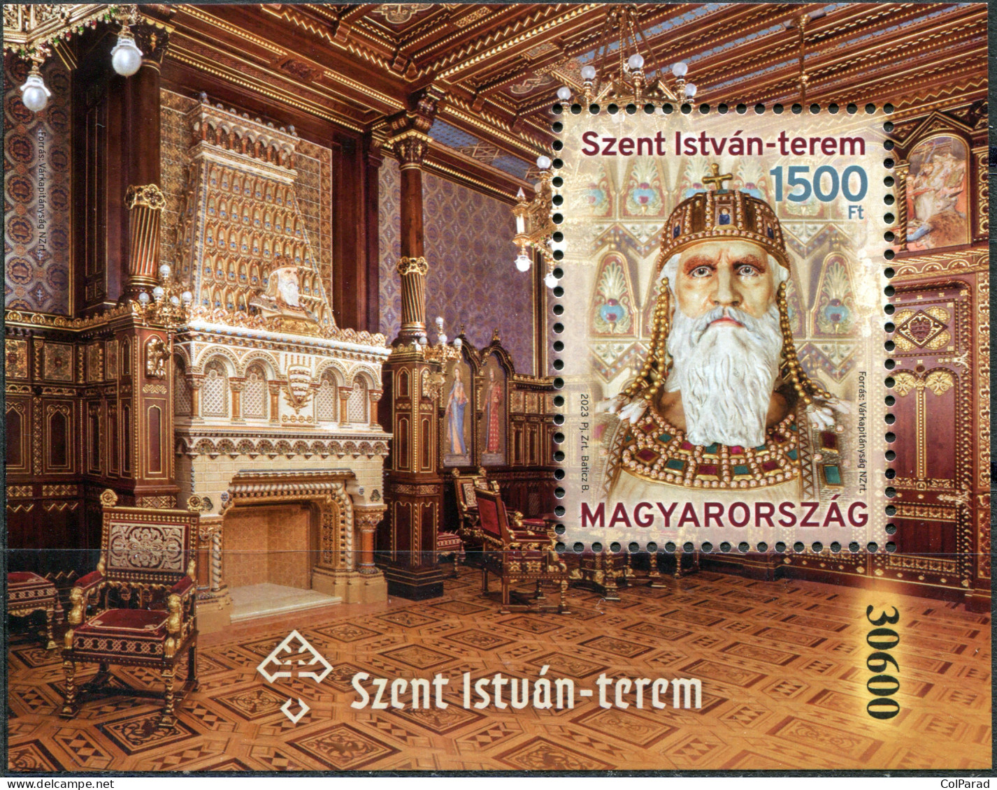 HUNGARY - 2023 - SOUVENIR SHEET MNH ** - Saint Stephen's Hall, Budapest - Ungebraucht