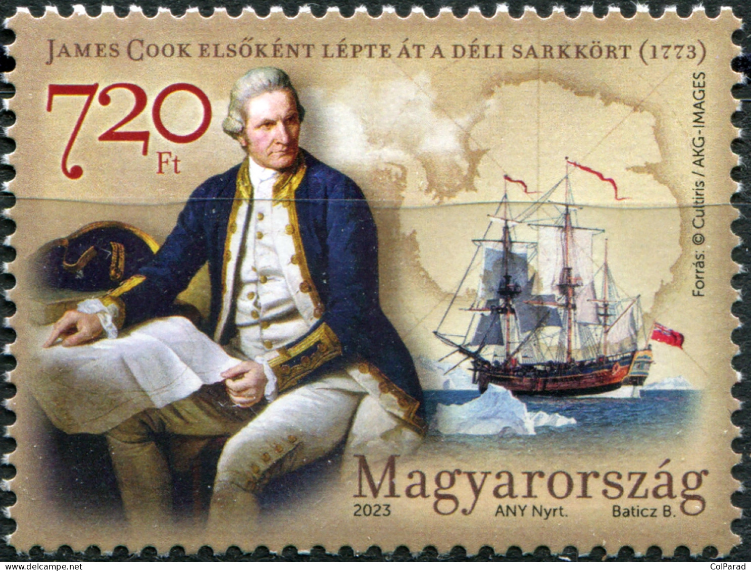 HUNGARY 2023 STAMP MNH ** - 250th Anniv.of J.Cook Crossing The Antarctic Circle - Unused Stamps