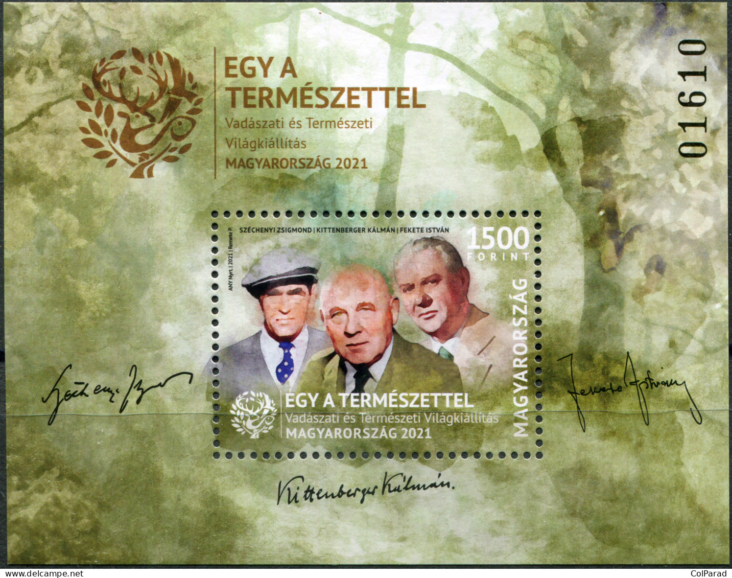 HUNGARY - 2021 - S/S MNH ** - "One With Nature" World Of Hunting Exhibition - Nuovi