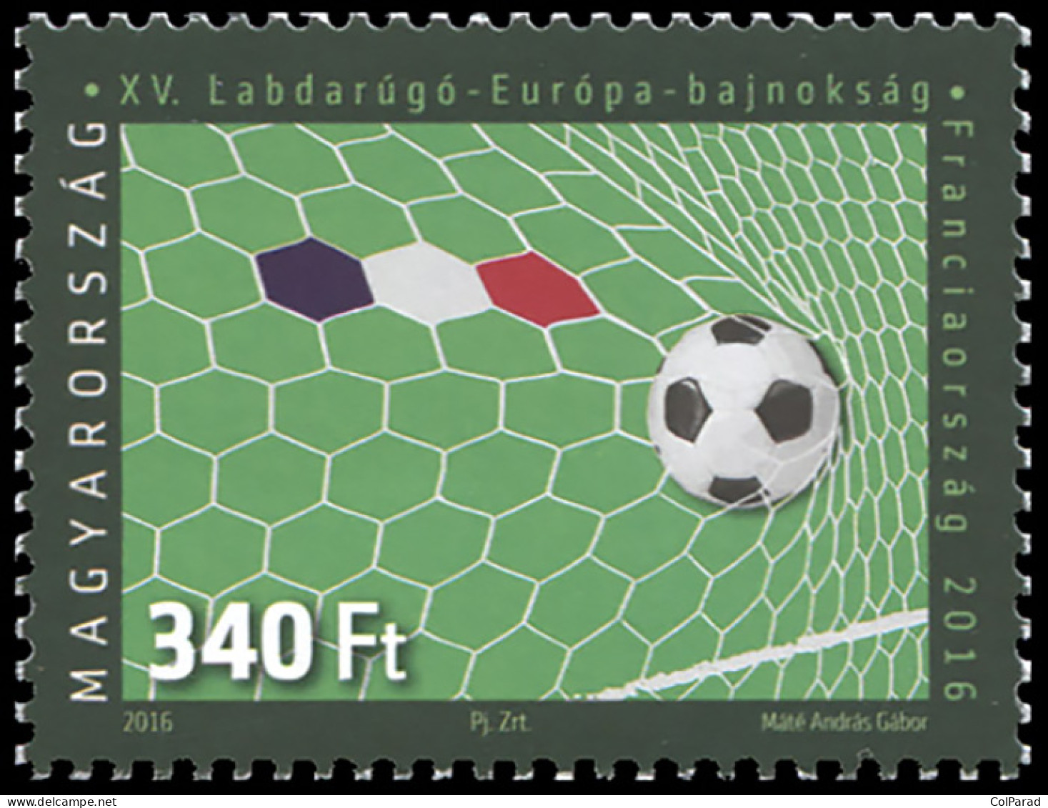 HUNGARY - 2016 - STAMP MNH ** - 15th European Football Championship, France - Ongebruikt