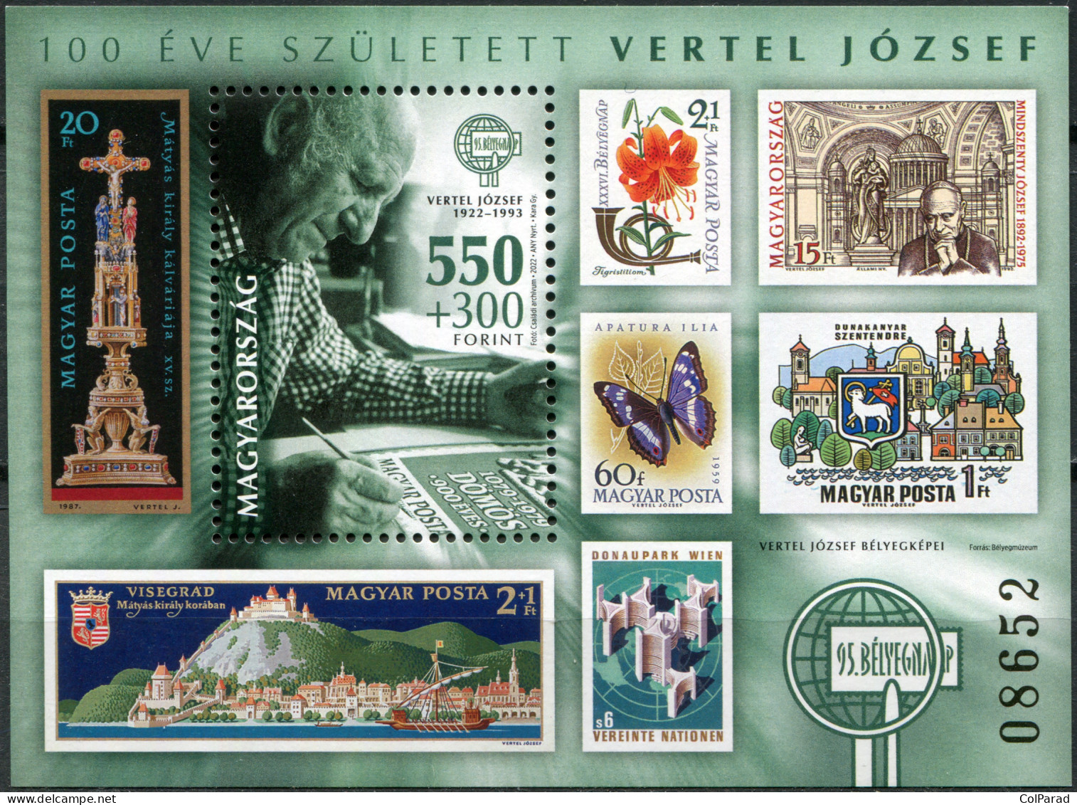 HUNGARY - 2022 - SOUVENIR SHEET MNH ** - Jozsef Vertel, Stamp Designer - Nuevos