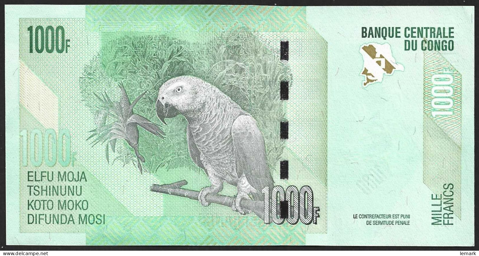 Congo DR 1000 Francs 2022 P101b UNC - República Democrática Del Congo & Zaire