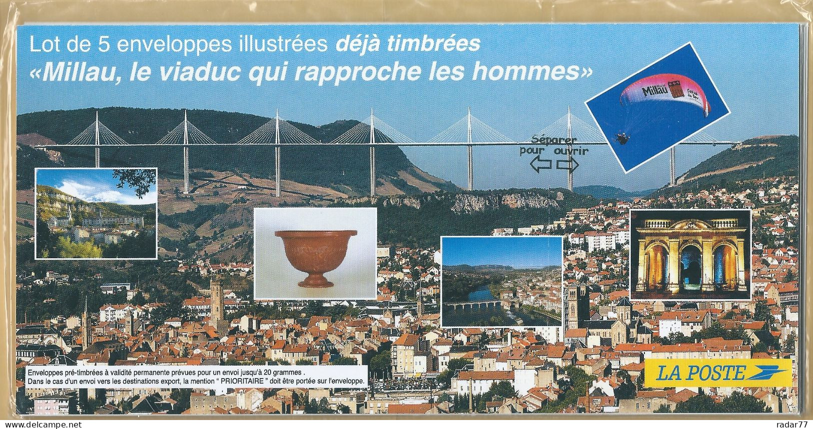 Série Des 5 PAP Millau Neufs Sous Blister (5 Visuels Différents) - Prêts-à-poster: TSC Et Repiquages Semi-officiels