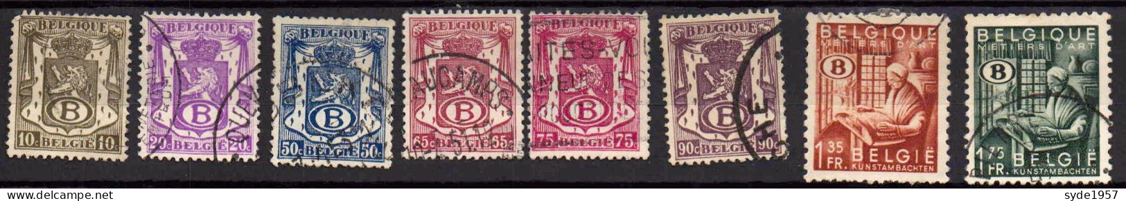 Belgique Timbres De Service 1946-49 Petit Sceau De L'étatvavec Lettre B (6 Timbtes) + 2 Type "exportation( Avec Lettre B - Gebraucht