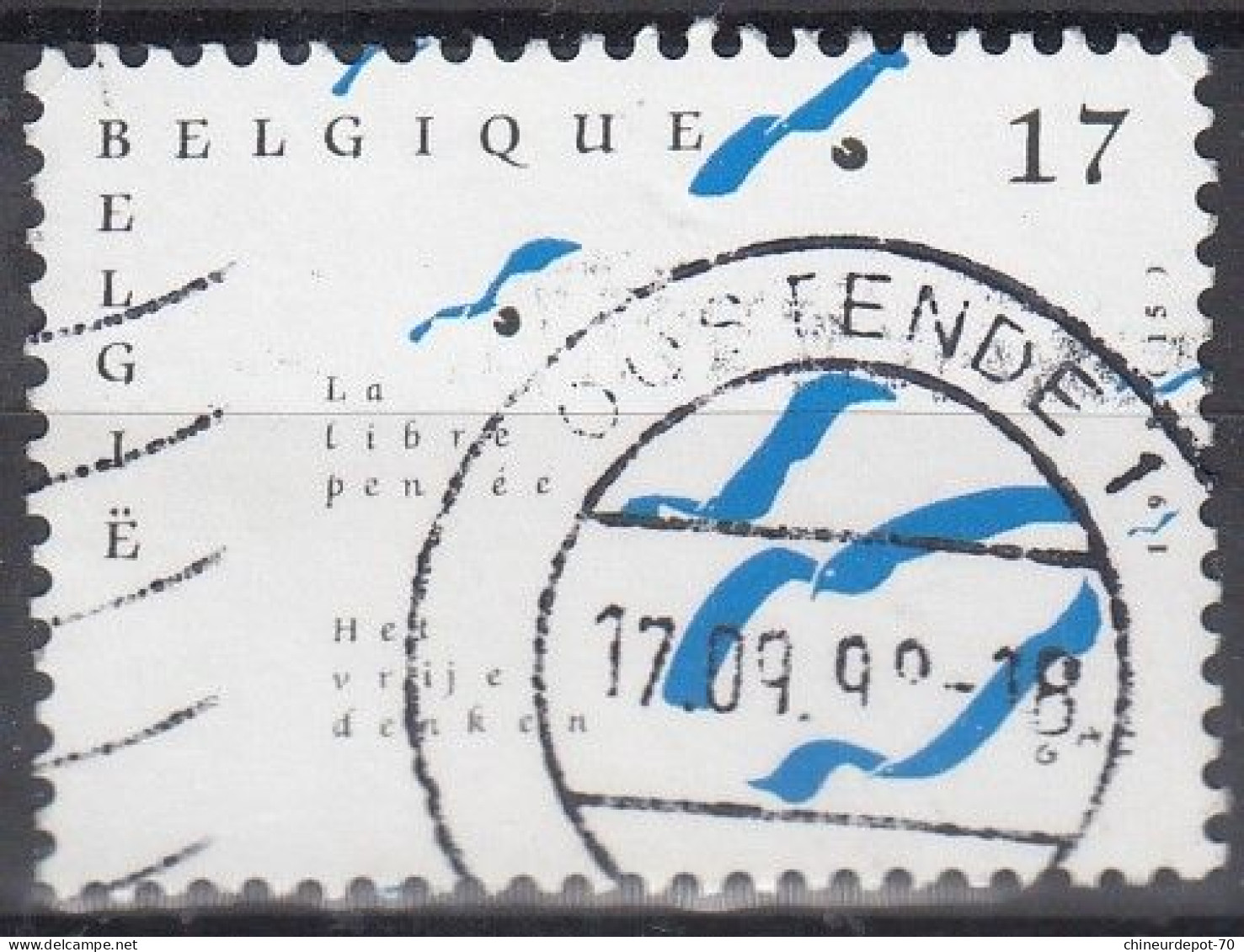 La Libre Pensee 1998 Cachet Oostende - Used Stamps