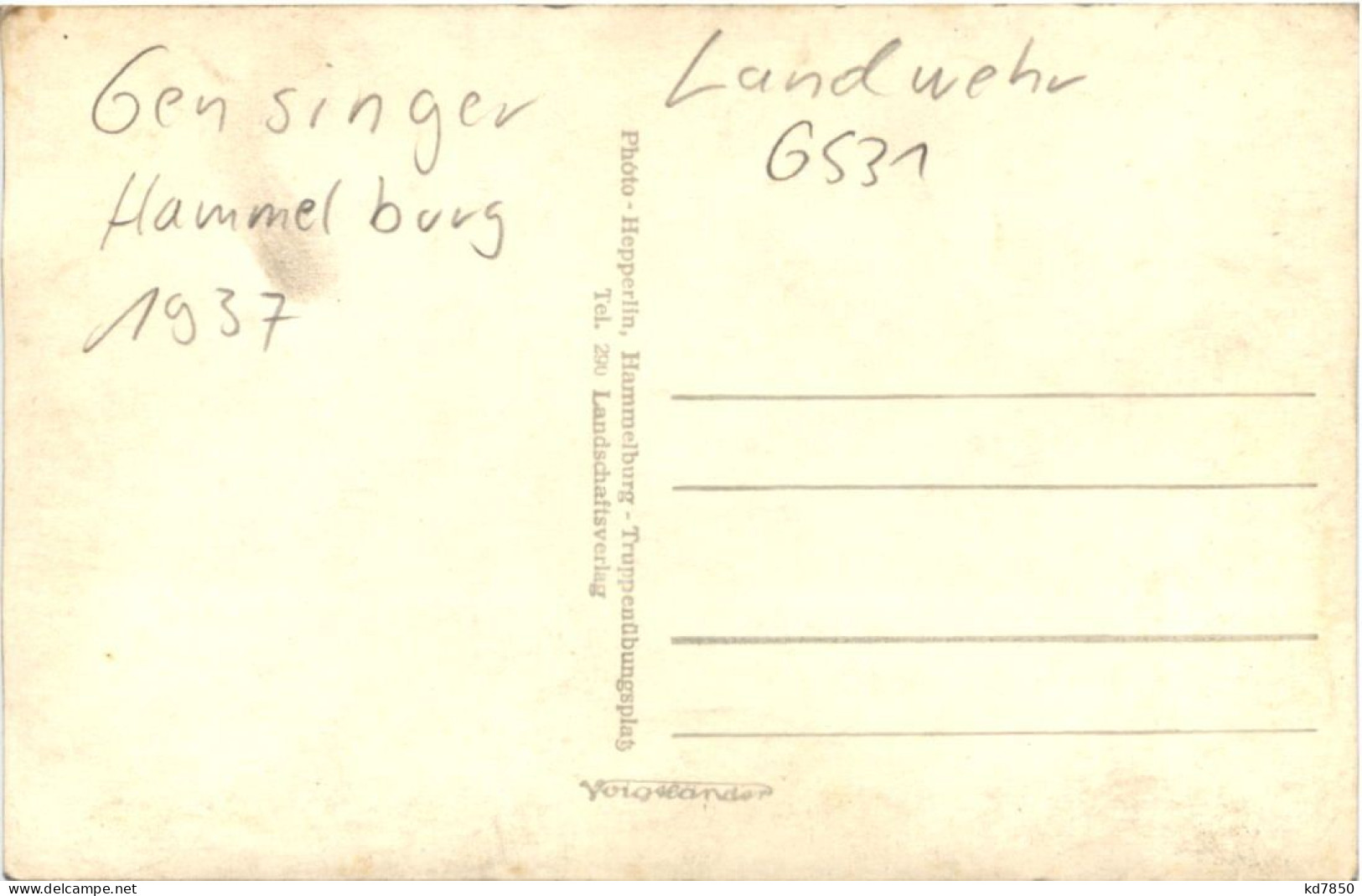 Gensinger Landwehr Hammelburg 1937 - 3. Reich - Gensingen - Hammelburg
