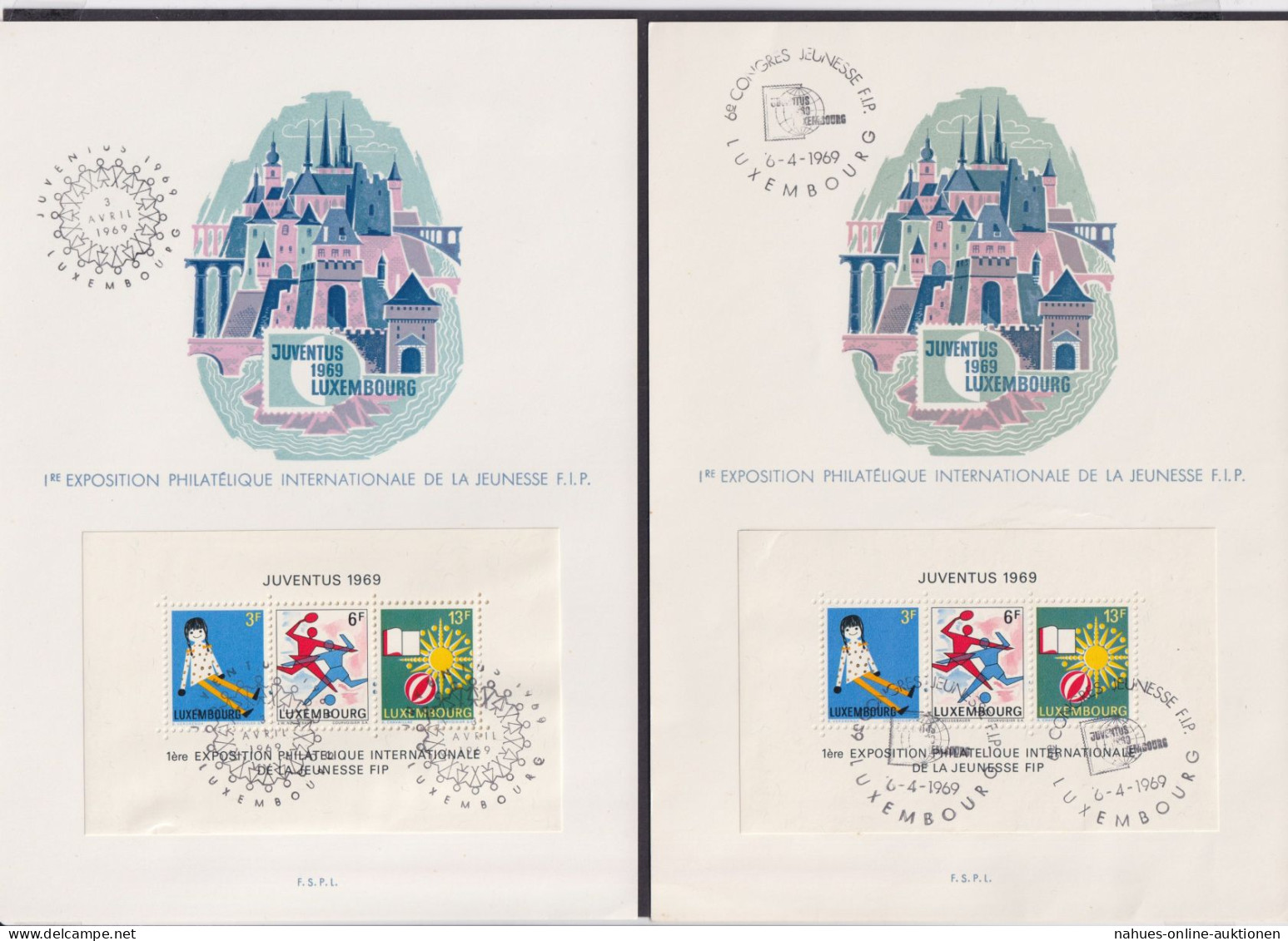 Luxemburg Block 8 Philatelie Briefmarken JUVENTUS Zweimal Luxus Gedenkblatt - Covers & Documents