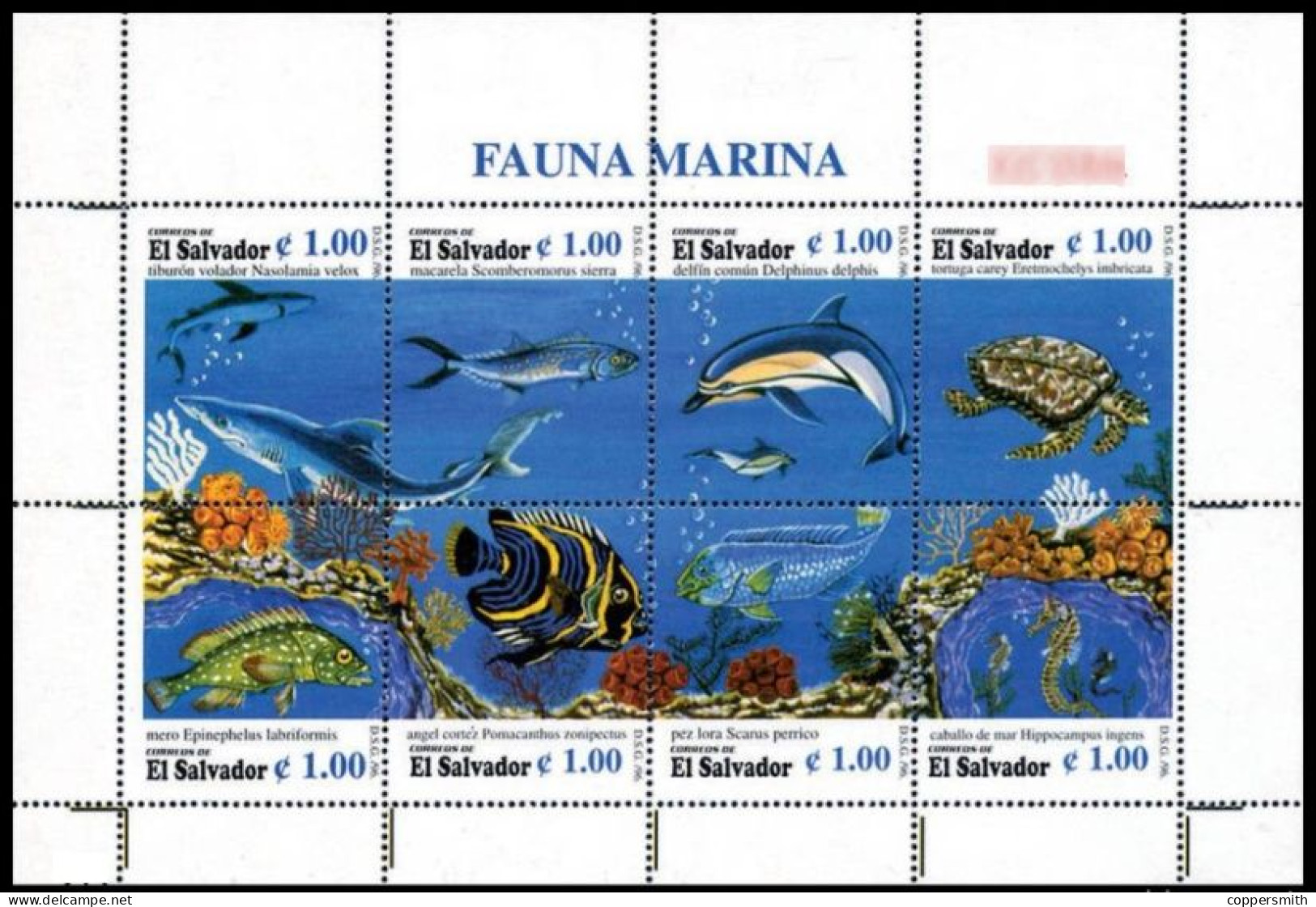 (008) El Salvador  Fauna / Animals / Tiere / Marine Life / 1996  ** / Mnh  Michel 2041-48 - El Salvador