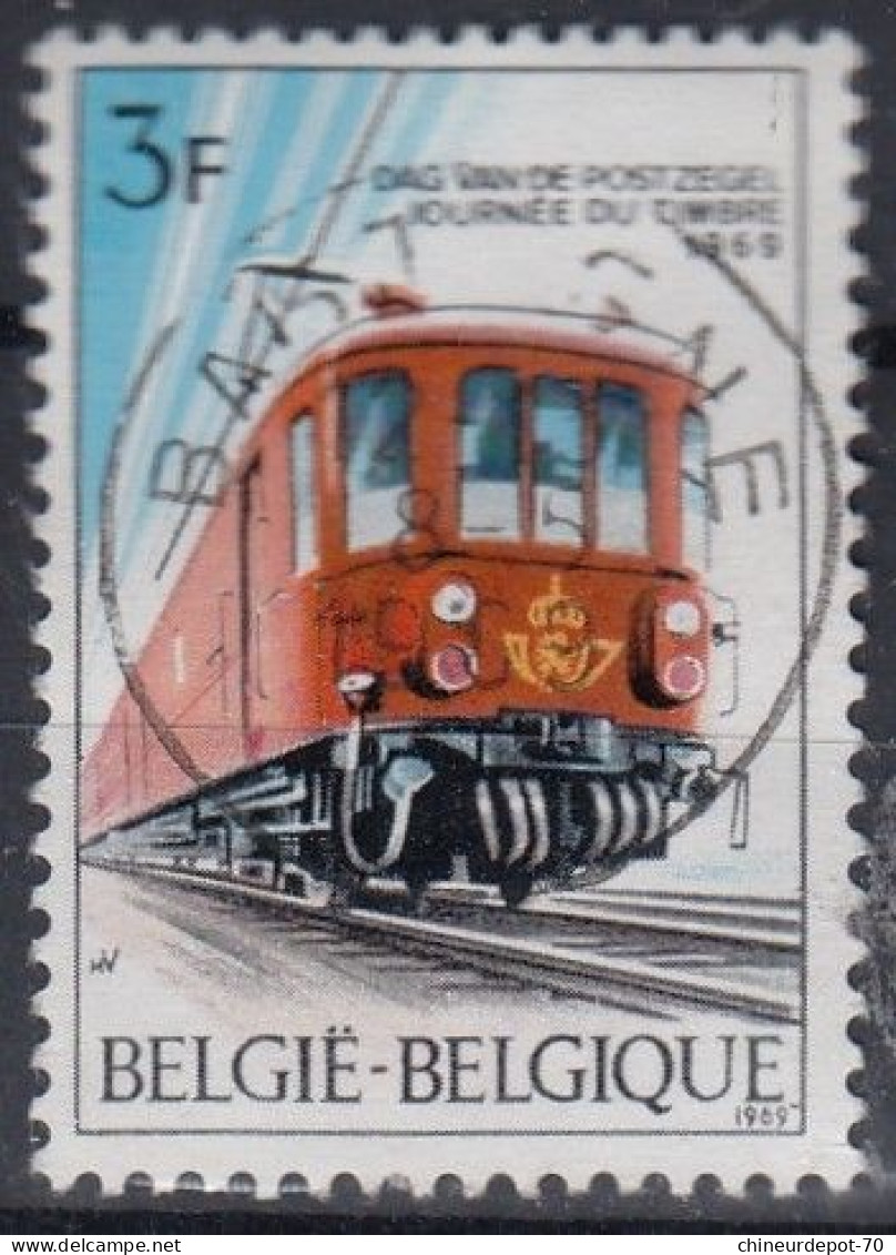 1969 Journée Du Timbre Train Cachet Bastogne - Usados