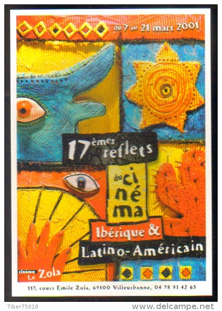 Carte Postale édition "Carte à Pub" - 17èmes Reflets Du Cinéma Ibérique & Latino-Américain - Cinéma Le Zola Villeurbanne - Affiches Sur Carte