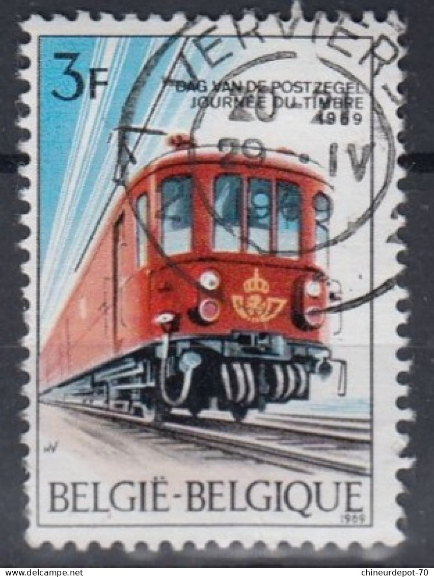 1969 Journée Du Timbre Train Cachet Verviers - Usados