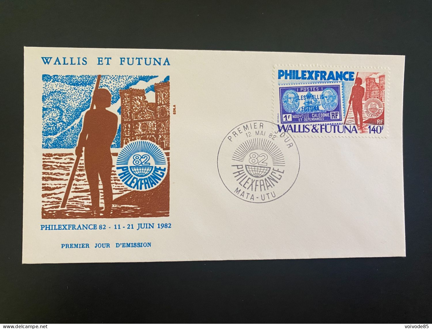 Enveloppe 1er Jour "Philexfrance 82" 12/05/1982 - 285 - Wallis Et Futuna - FDC