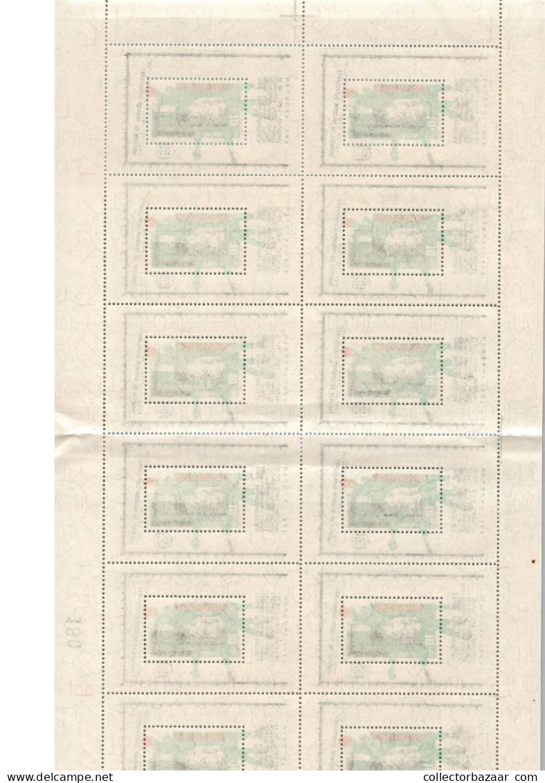 1967 5th World Basketball Championship In Uruguay Stamp Set + S/s + Full Sheet + Volleyball Overprinted C313/318 + C349 - Basketball