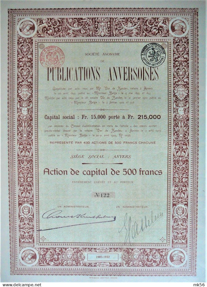 S.A. Publications Anversoises (1903) - Anvers - Autres & Non Classés