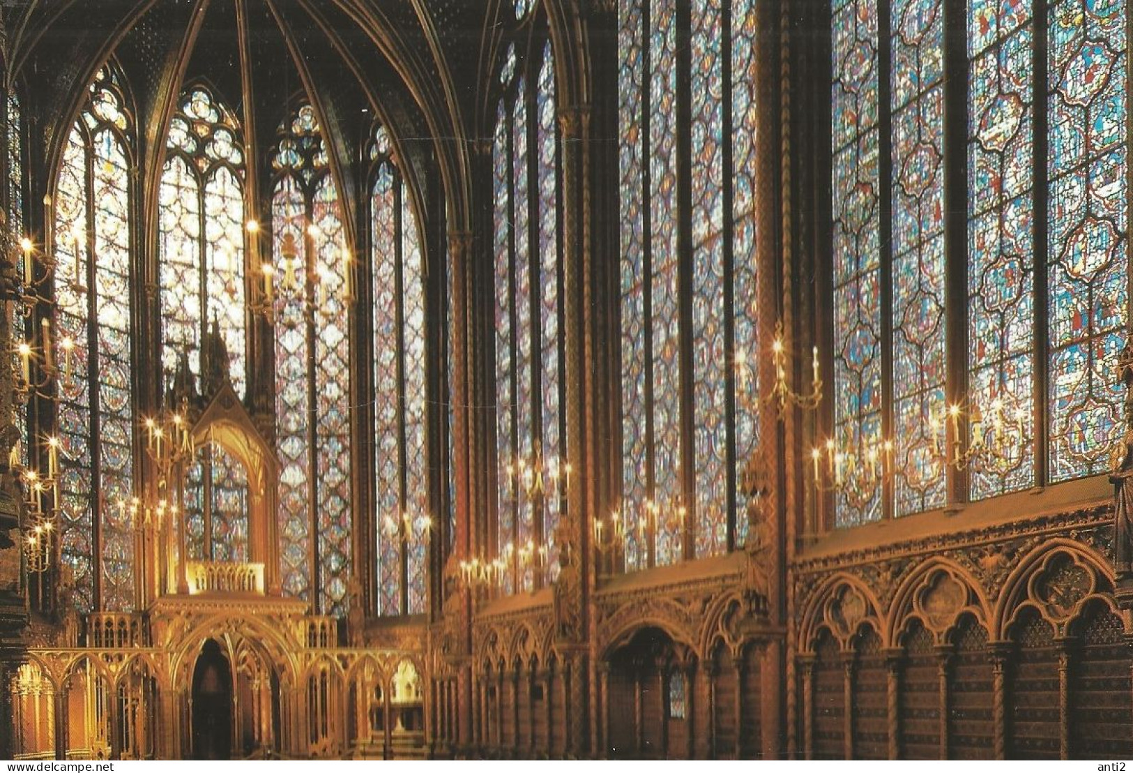 France  La Sainte Chapelle, Paris   Unused Card   Interieur - Churches & Cathedrals