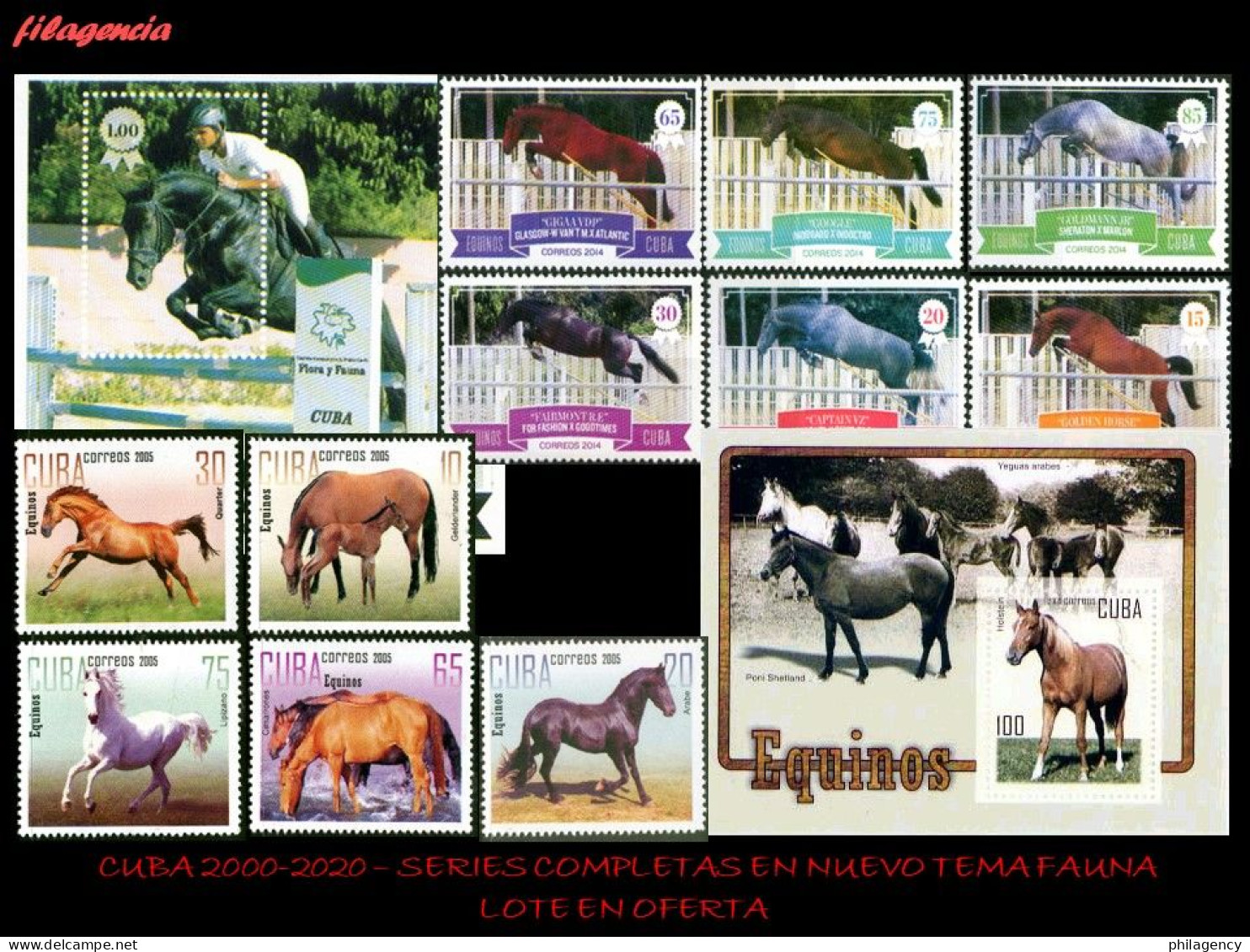 LOTES EN OFERTA. CUBA MINT. 2000-2020 LOTE DE 10 EMISIONES DIFERENTES & COMPLETAS. TEMÁTICA: FAUNA DOMÉSTICA - Neufs