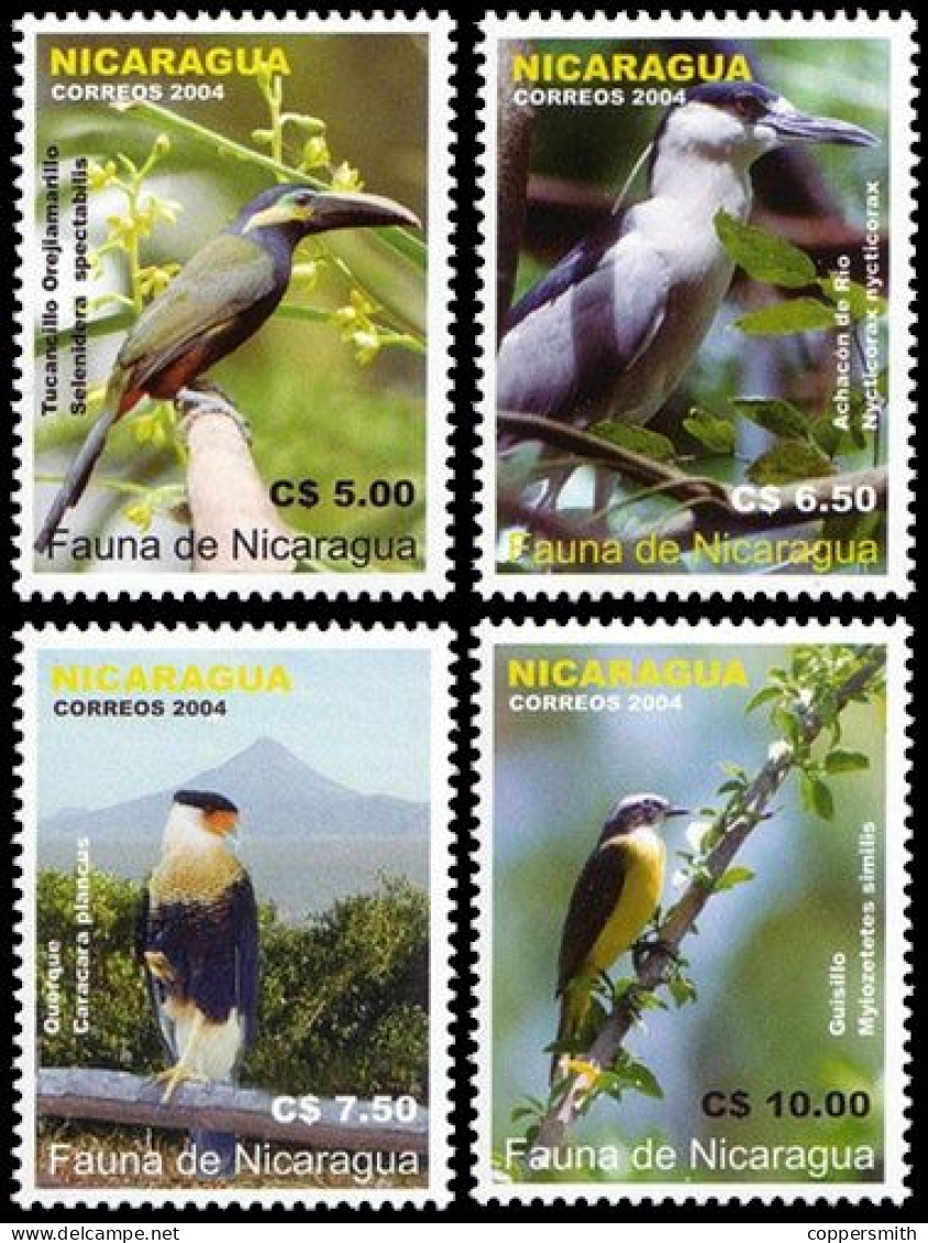 (002) Nicaragua  Fauna / Animals / Birds / Oiseaux / Vögel / Vogels / 2004 ** / Mnh  Michel 4367-70 - Nicaragua