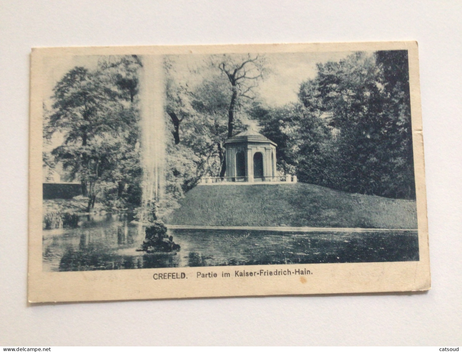 Carte Postale Ancienne (1919) Crefeld Partie Im Kaiser-Friedrich-Hain (poste Militaire) - Krefeld