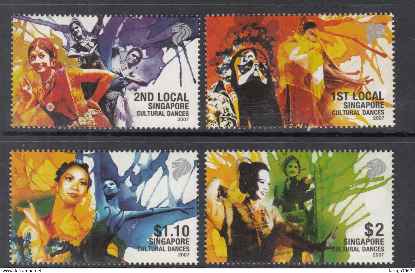 2006 Singapore Cultural Dances Complete Set Of 4 MNH - Singapur (1959-...)