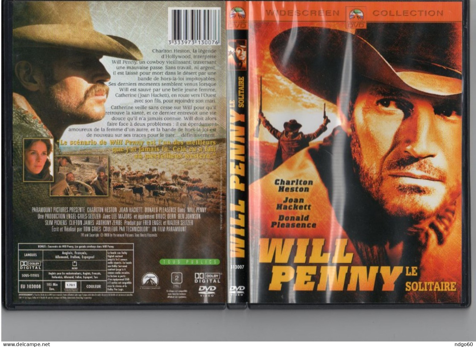 DVD Western - Will Penny , Le Solitaire (1968) Avec Charlton Heston - Western / Cowboy