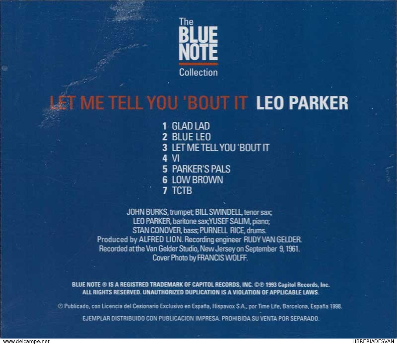 Leo Parker - Let Me Tell You 'Bout It. CD - Jazz