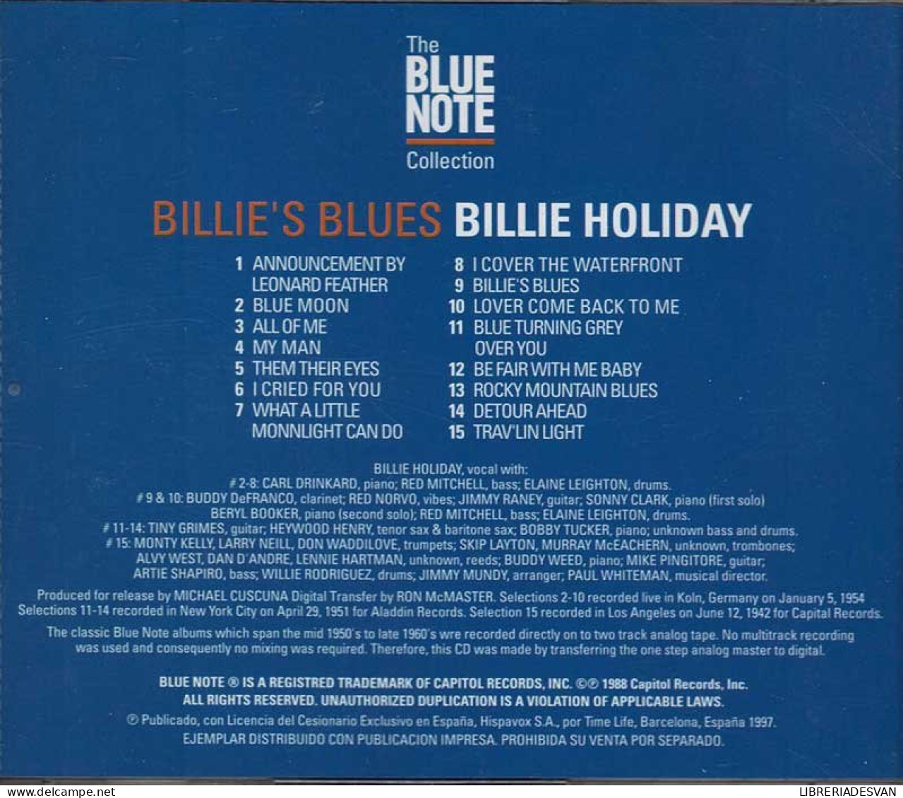 Billie Holiday - Billie's Blues. CD - Jazz