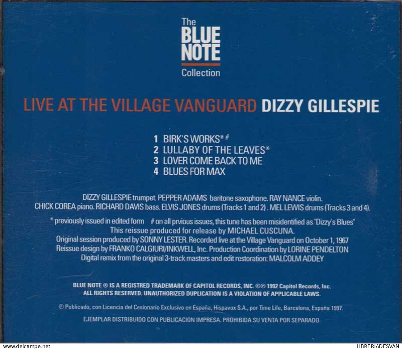 Dizzy Gillespie Feat. Chick Corea & Elvin Jones - Live At The Village Vanguard. CD - Jazz