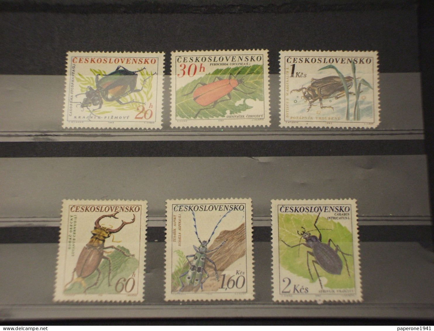 CECOSLOVACCHIA - 1962 INSETTI 6  VALORI (1 K. Difetto) - NUOVO(+) - Unused Stamps