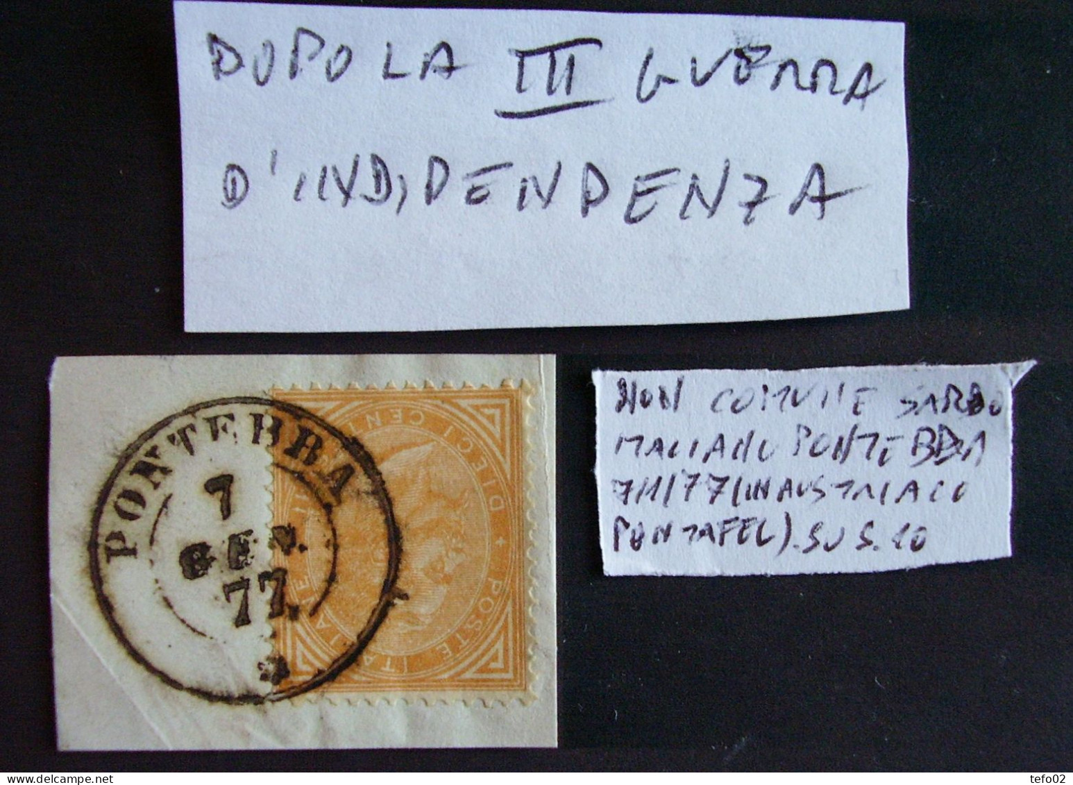 Da Impero Austriaco a Regno d'Italia. Lettere ed annulli di rilievo
