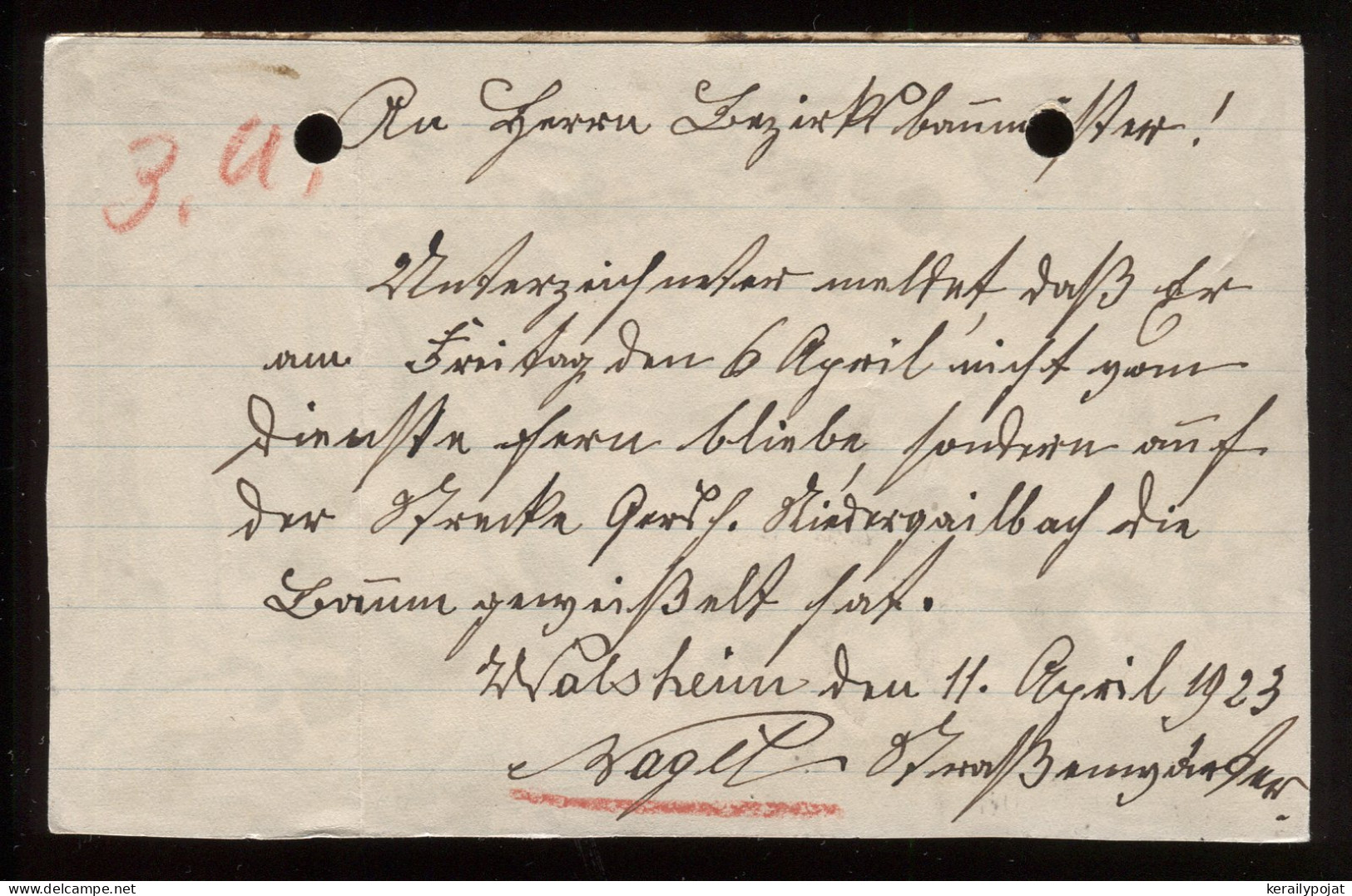 Saargebiet 1920's Stationery Card To Homburg__(8346) - Postal Stationery