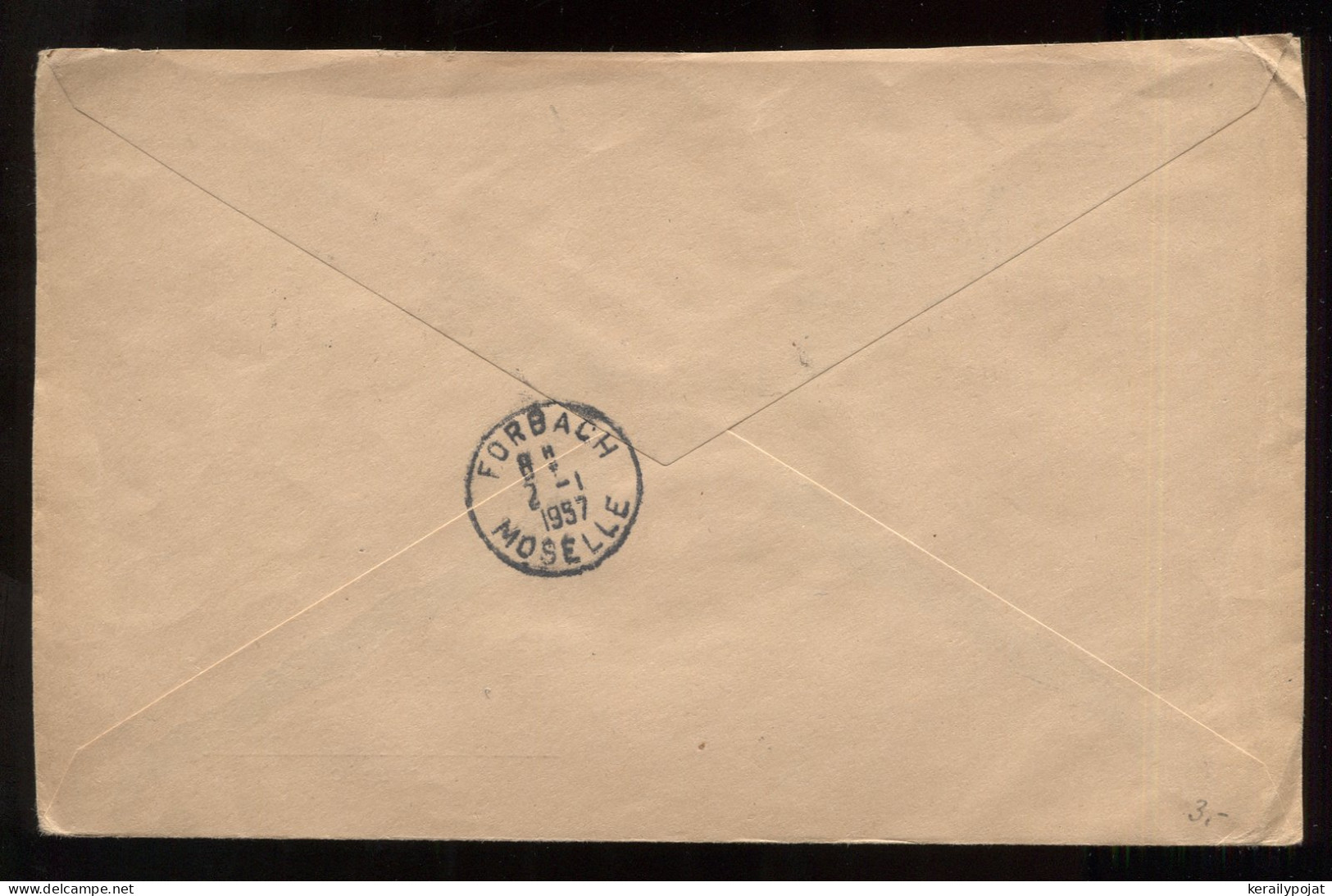 Saar 1957 Saarbrucken 2 Registered Cover To Forbach__(8809) - Lettres & Documents