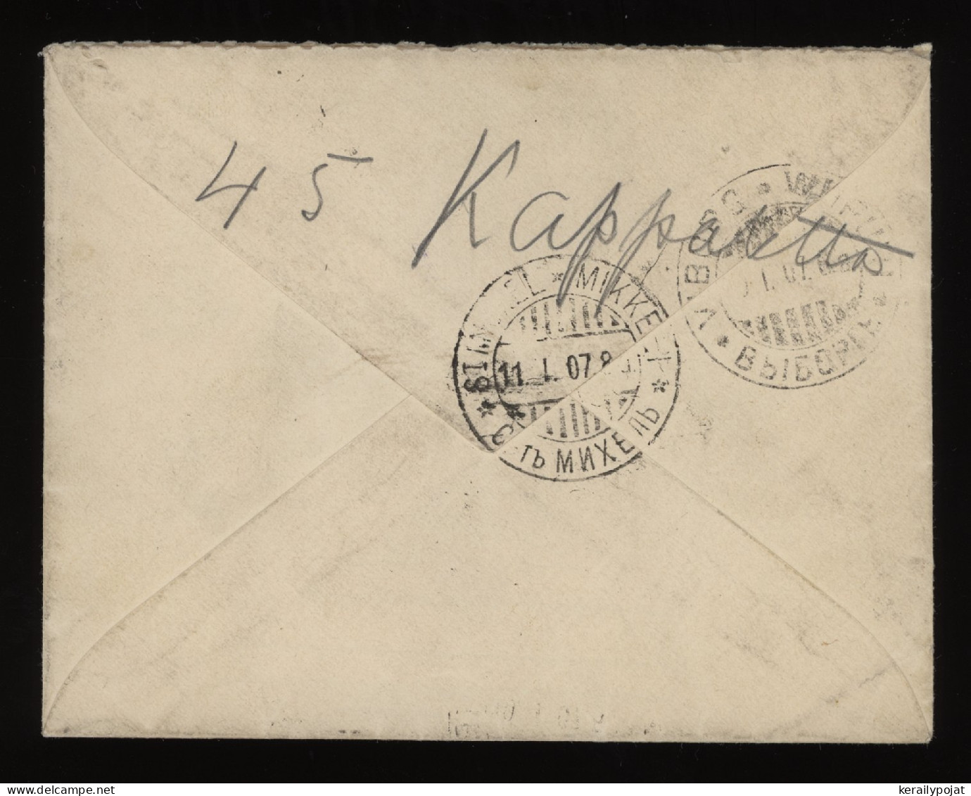 Russia 1907 7k Blue Cover To Finland__(9820) - Lettres & Documents