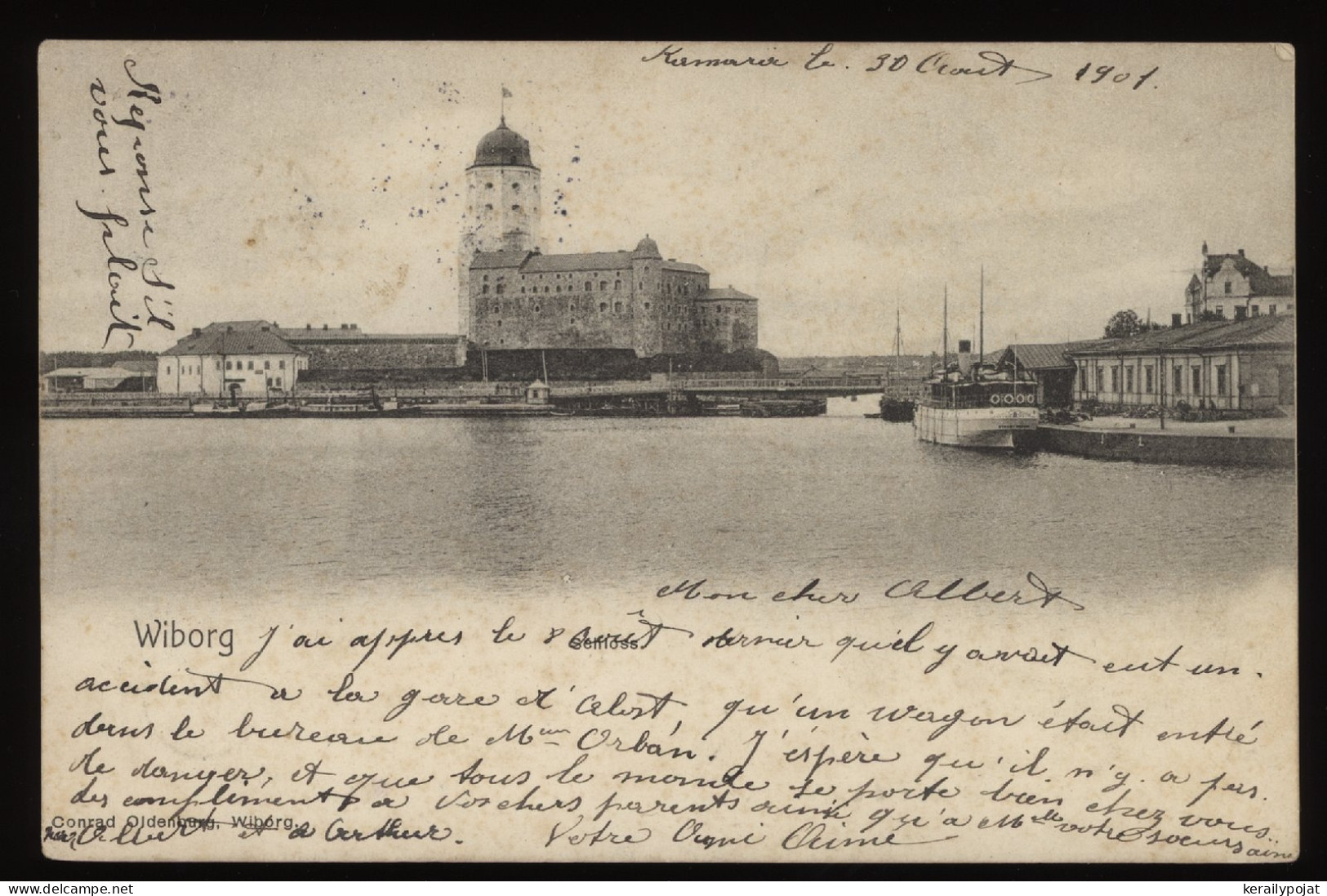 Russia 1901 4k Red Postcard To Belgium__(9845) - Cartas & Documentos