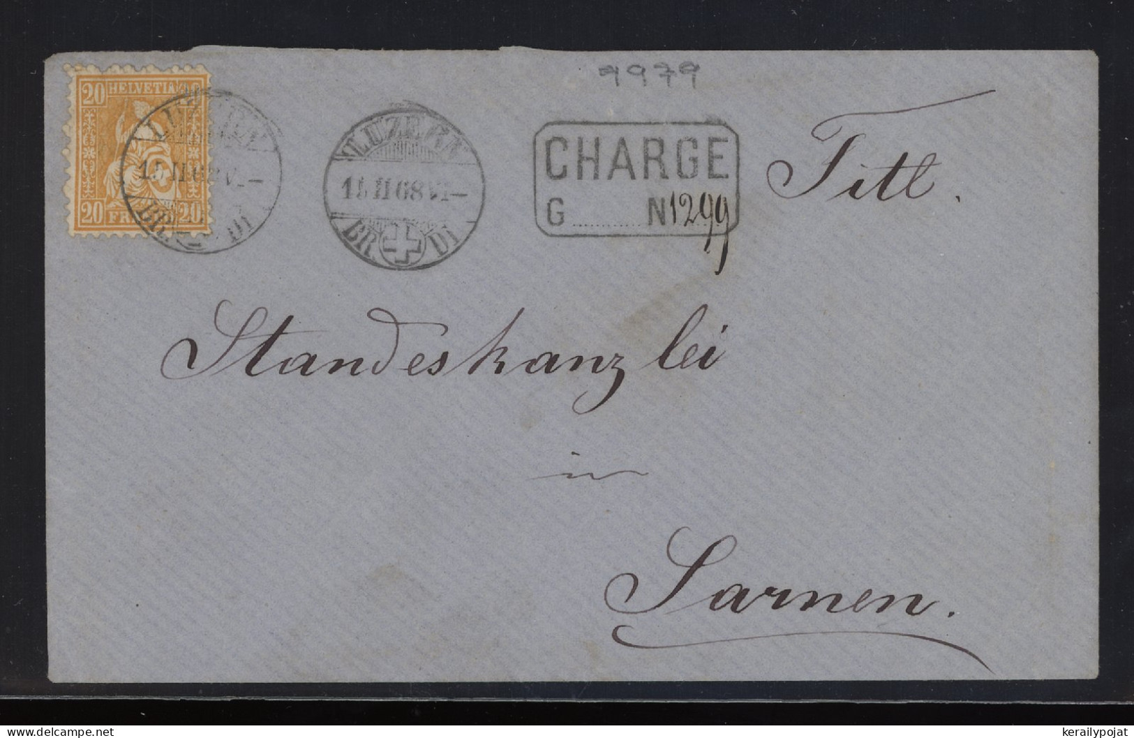 Switzerland 1868 Luzern Letter To Sarnen__(9979) - Covers & Documents