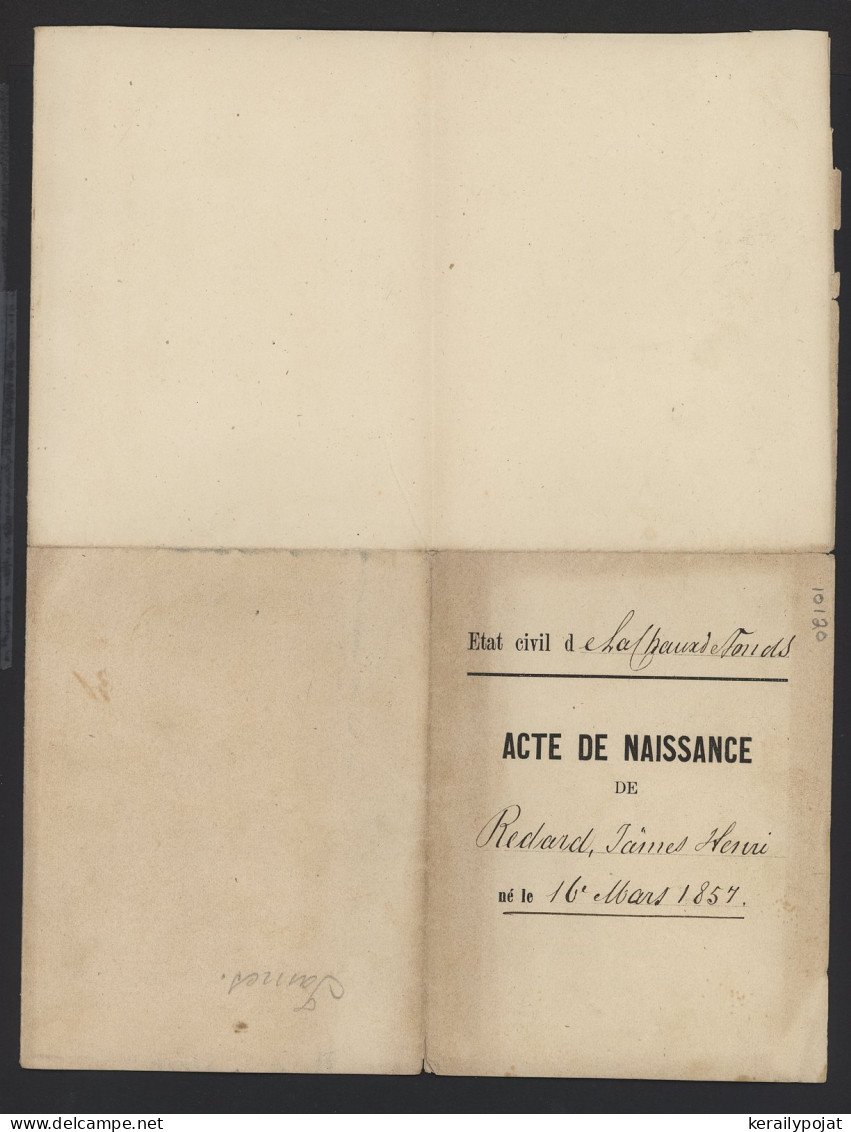 Switzerland 1857 Neuchatel Old Document__(10120) - Briefe U. Dokumente