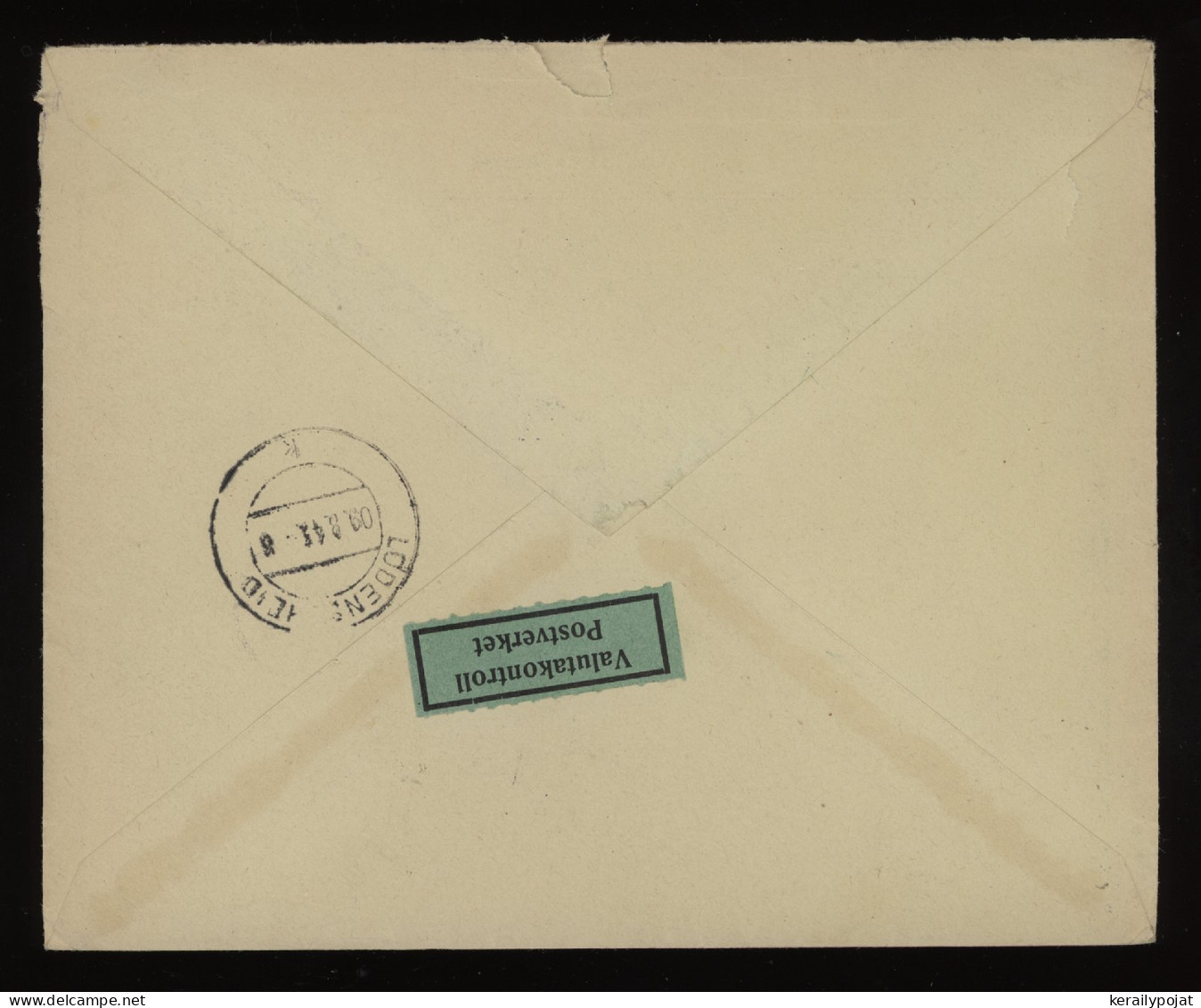 Sweden 1943 Stockholm Censored Registered Cover__(10027) - Briefe U. Dokumente