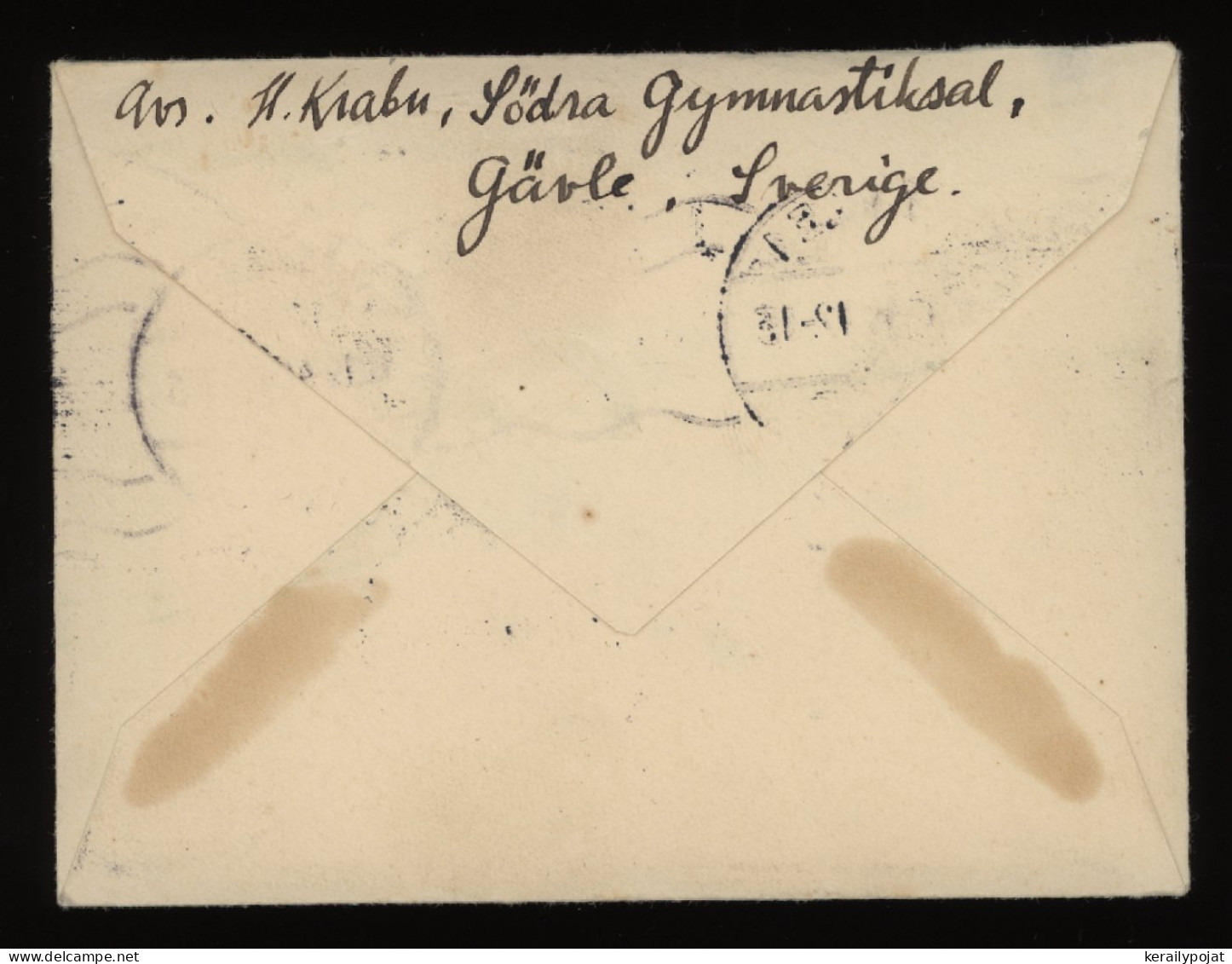 Sweden 1941 Gävle Censored Air Mail Cover To Finland__(10483) - Briefe U. Dokumente