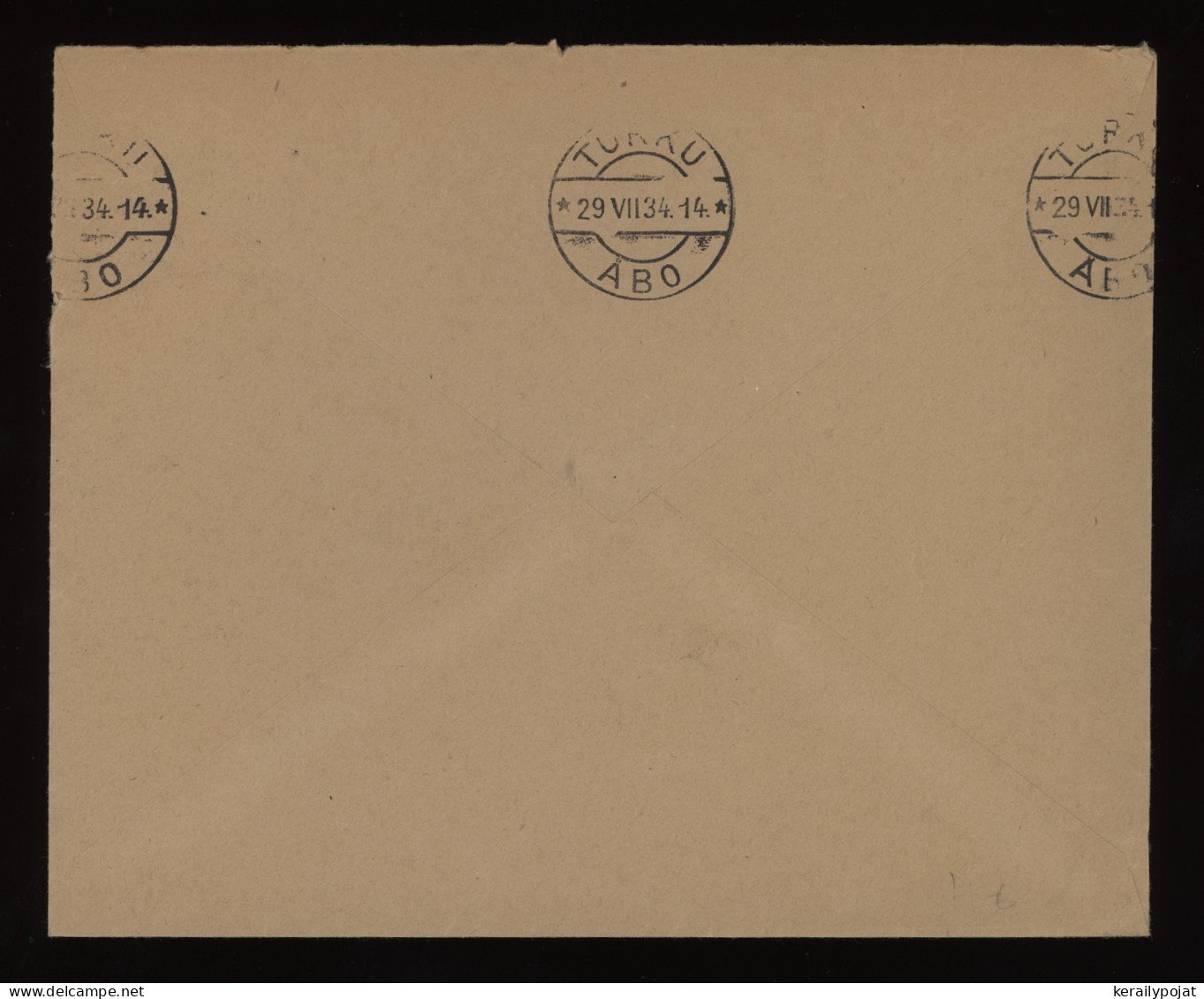 Sweden 1934 Stockholm Air Mail Cover To Finland__(12277) - Brieven En Documenten