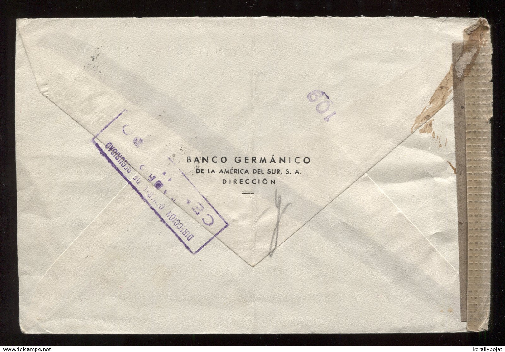 Spain 1944 Madrid Censored Air Mail Cover To Hamburg__(8896) - Cartas & Documentos