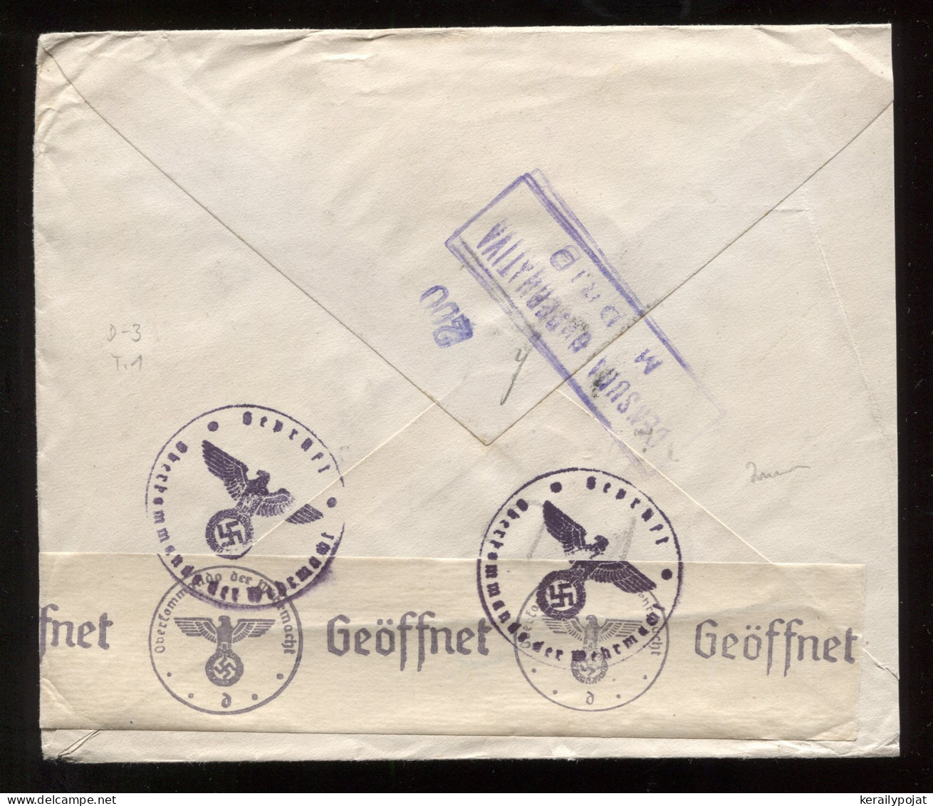 Spain 1941 Madrid Censored Air Mail Cover To Germany__(8868) - Briefe U. Dokumente